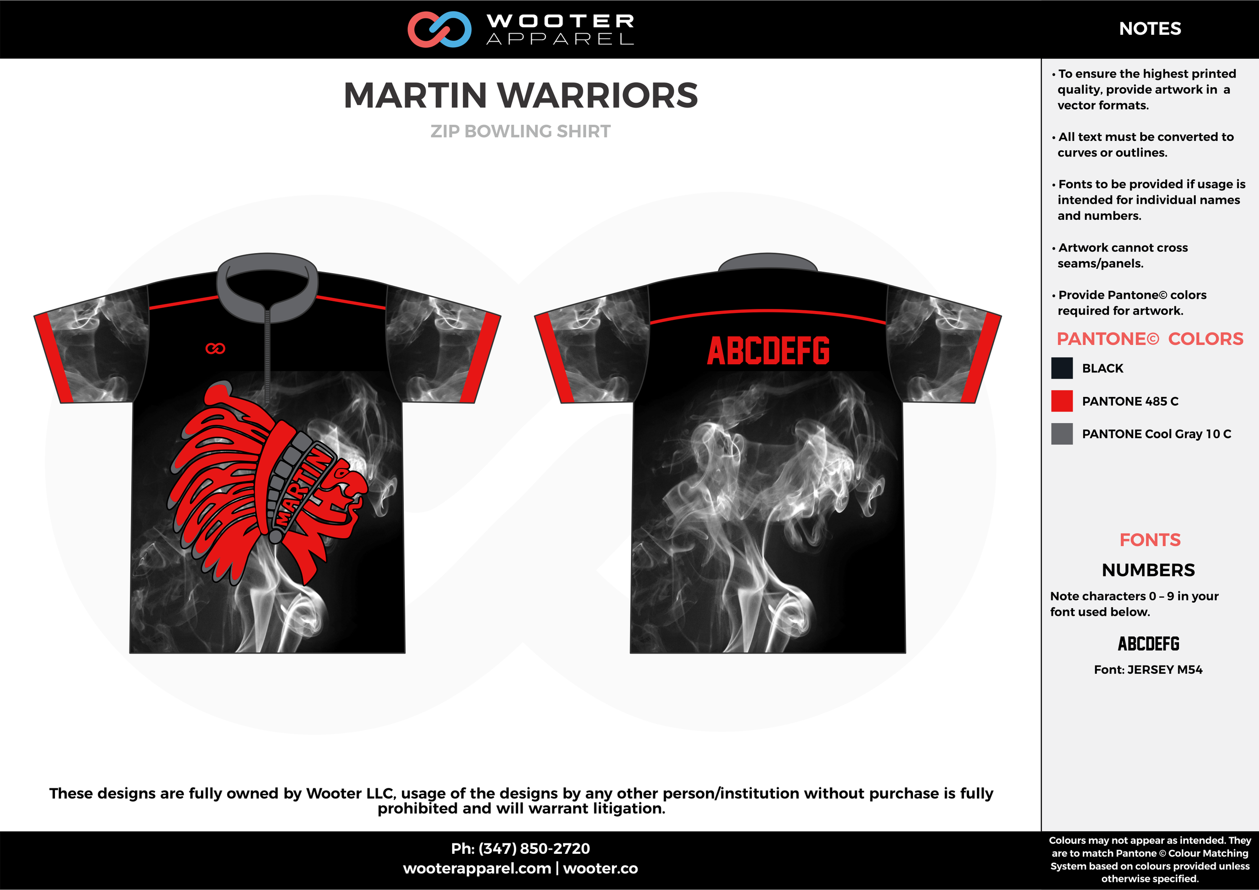 MARTIN WARRIORS red black gray bowling uniforms, shirts, quarter zip polo