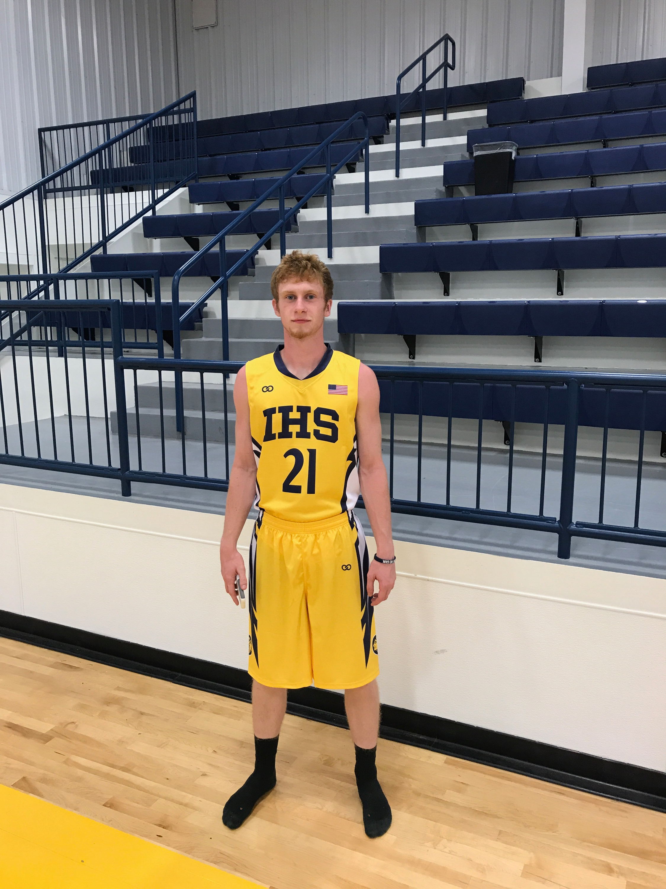 IHS yellow black white basketball uniforms jersey shirts, shorts