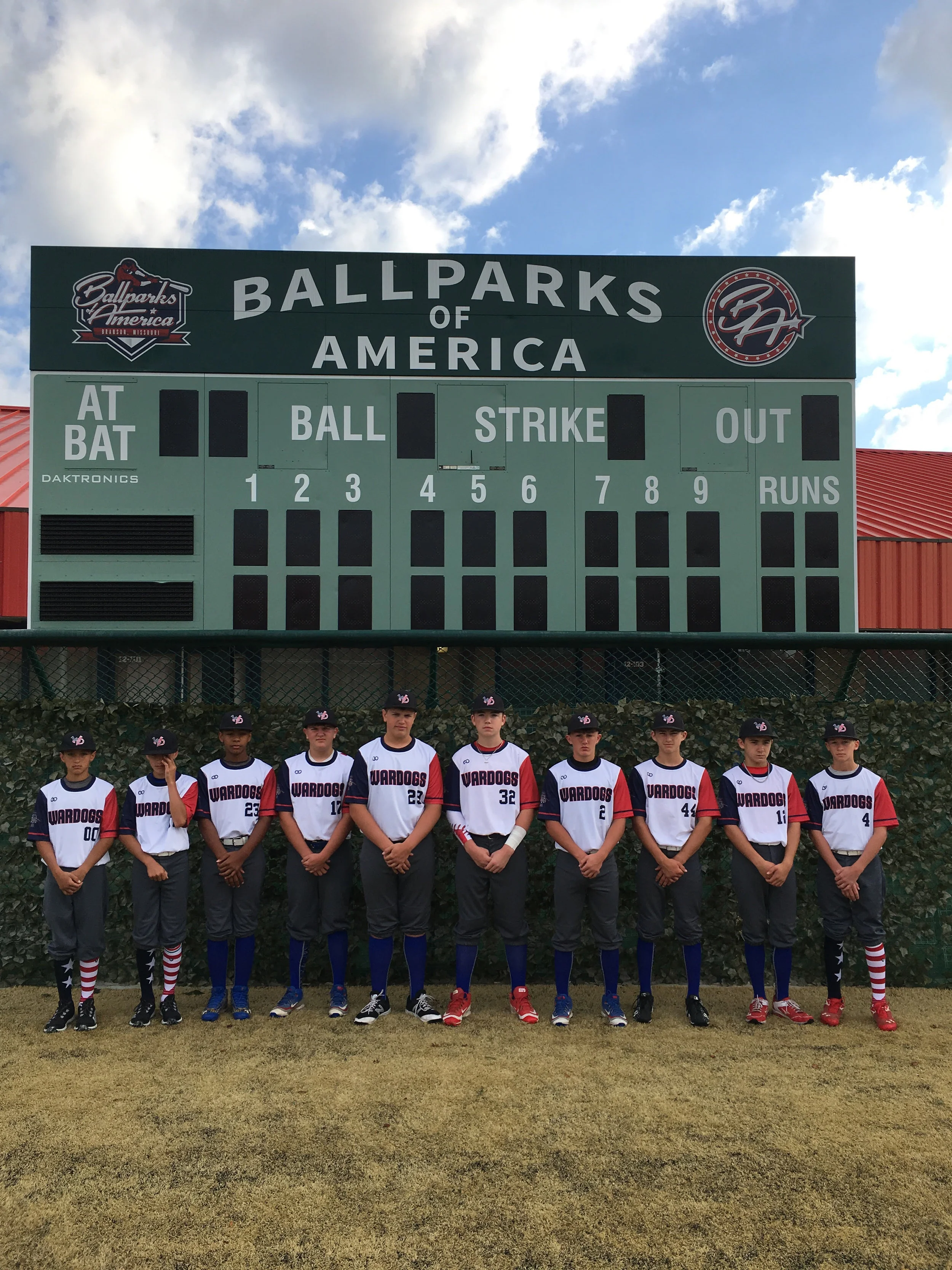 WARDOGS white blue red black baseball uniforms jersey shirts, pants