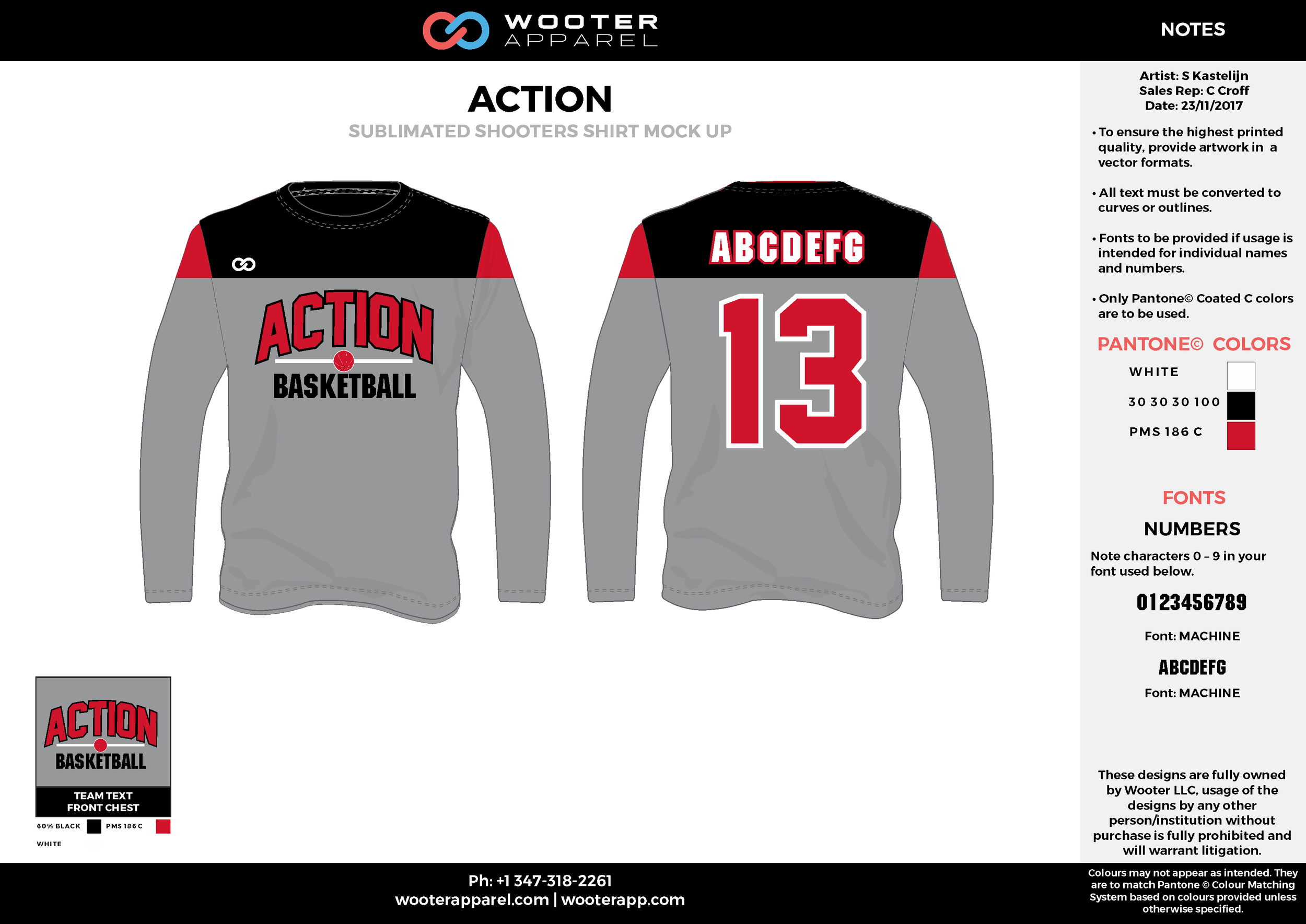 ACTION cool gray red black white custom design t-shirts