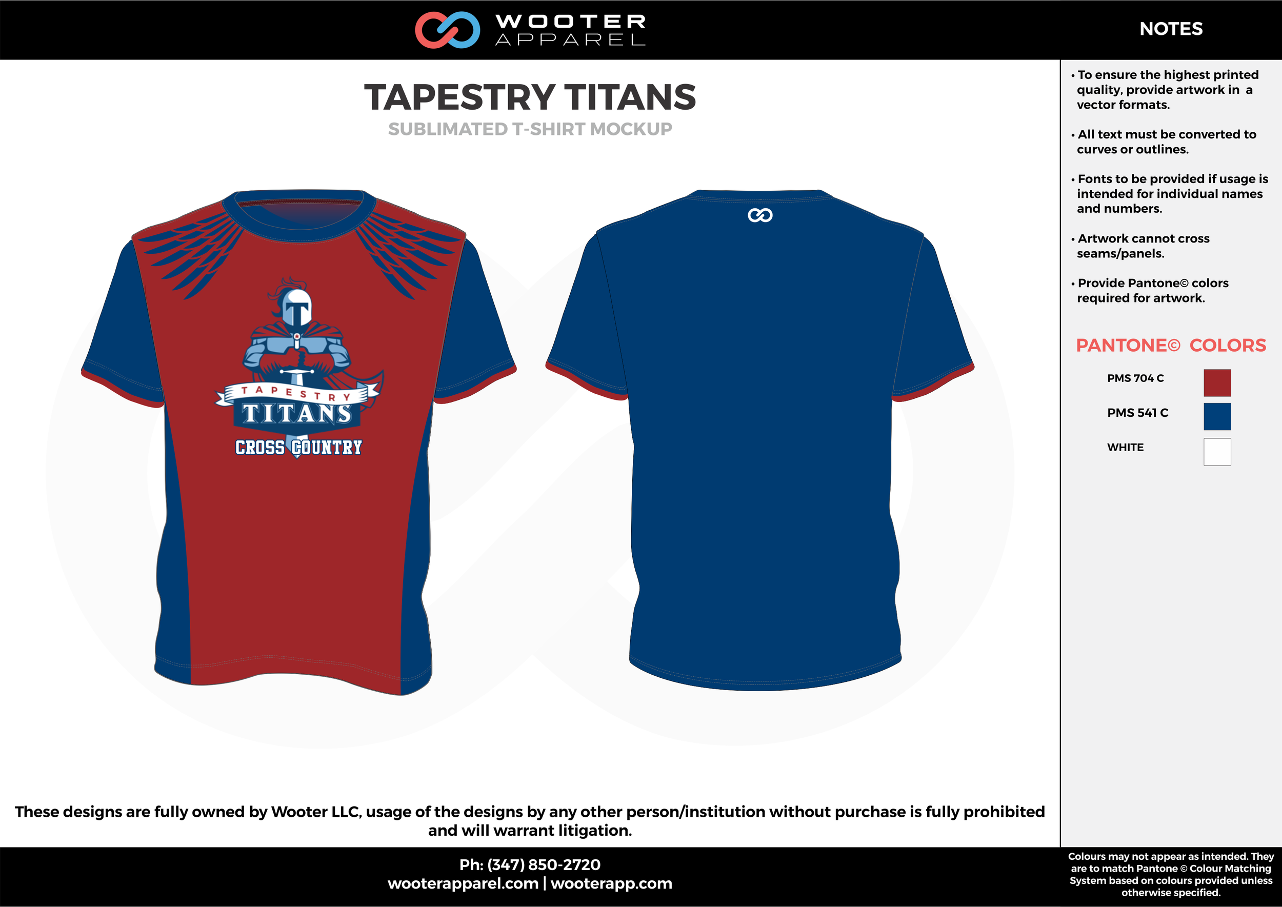 TAPESTRY TITANS blue red white custom design t-shirts
