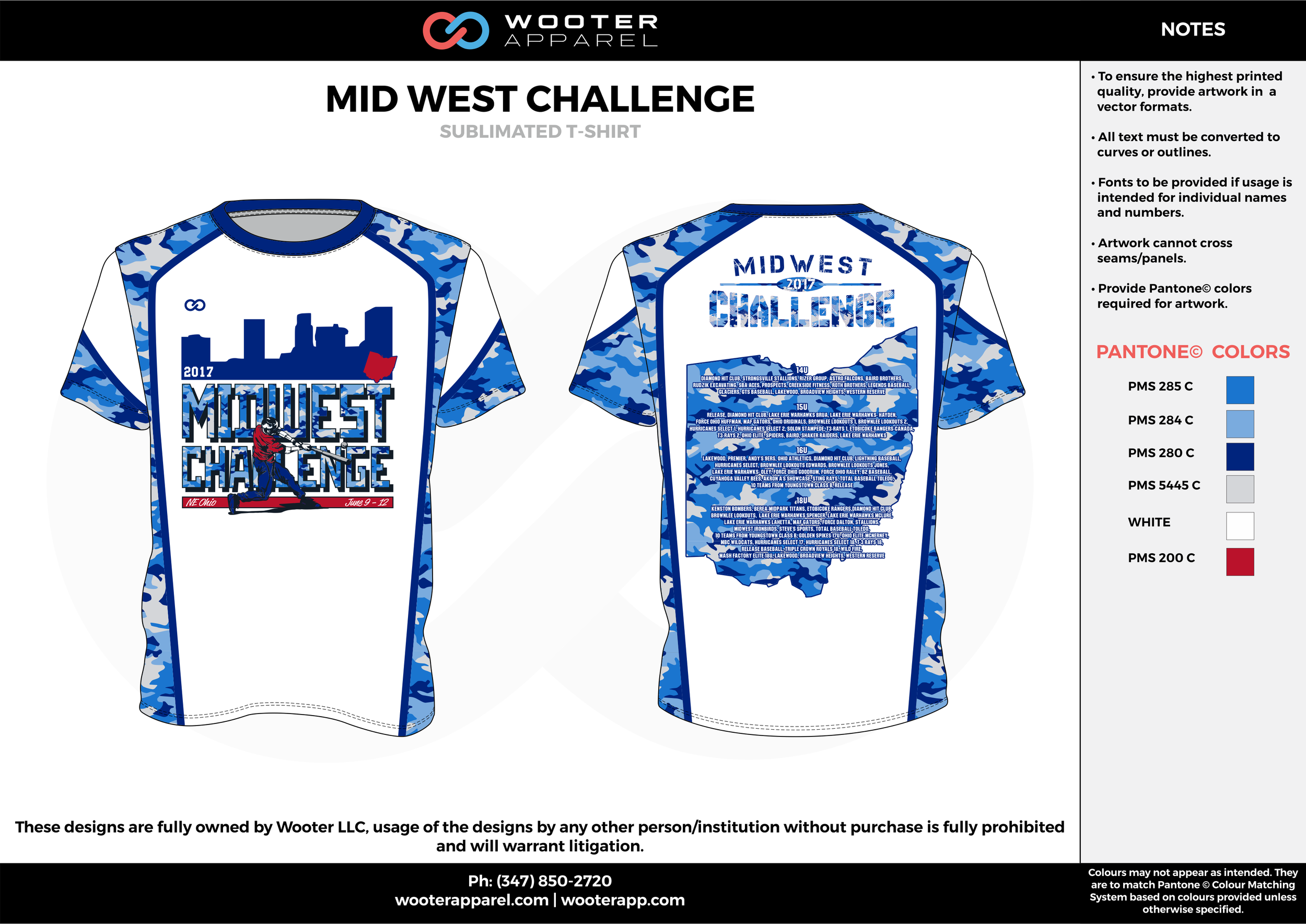 MID WEST CHALLENGE blue white gray red custom design t-shirts