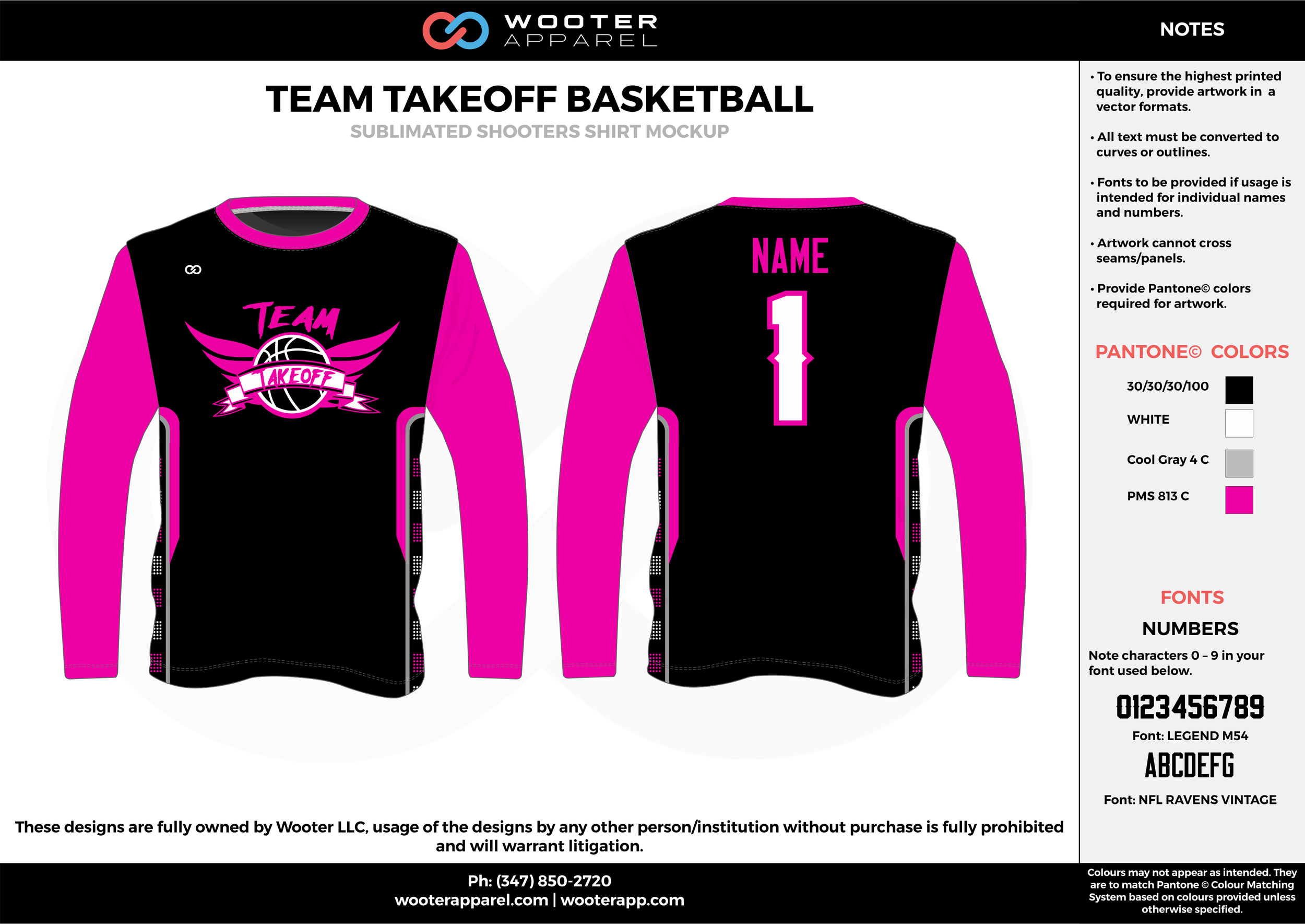 TEAM TAKEOFF BASKETBALL pink black white custom design t-shirts