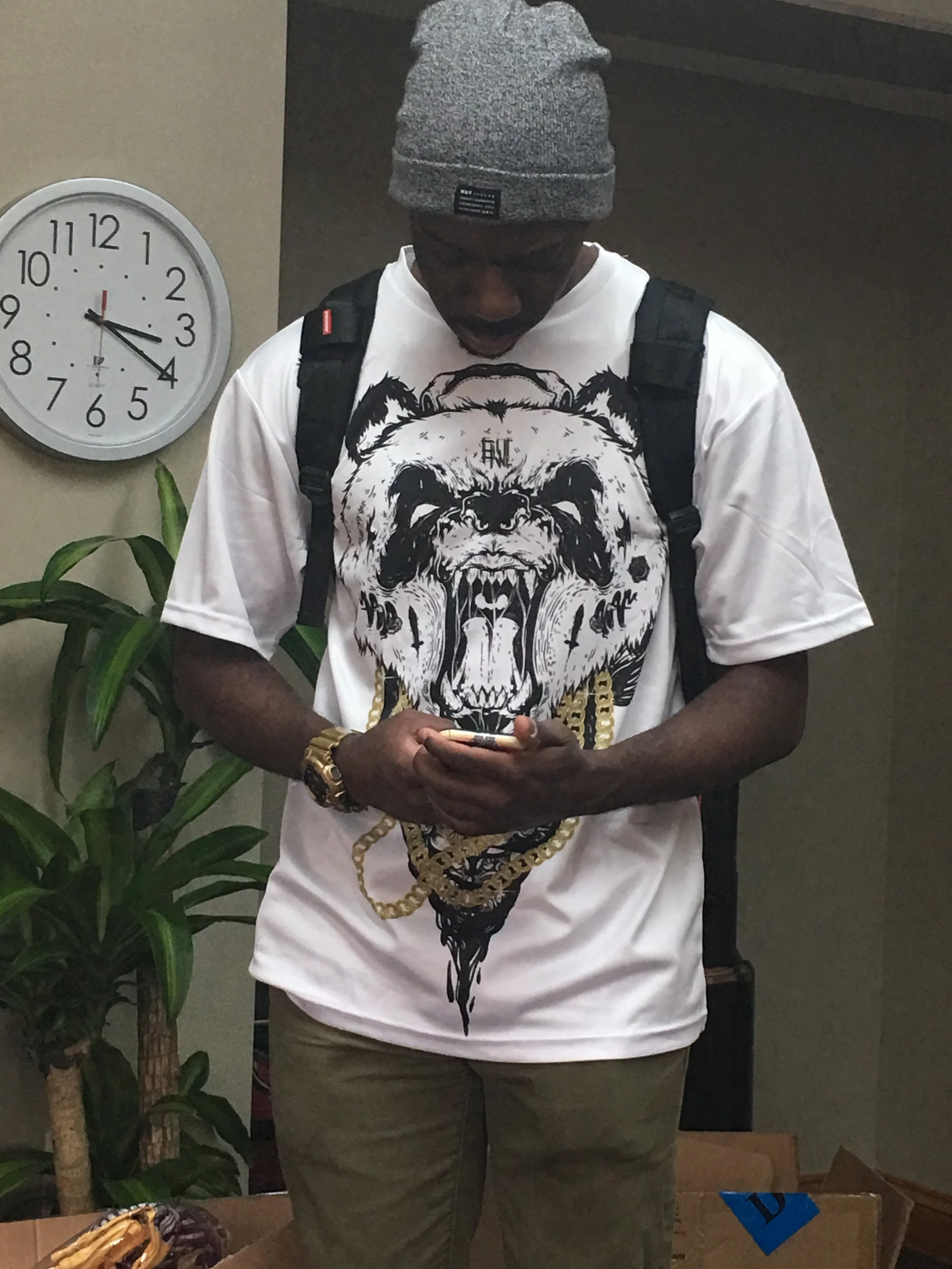 White Black Gold sublimated shirt