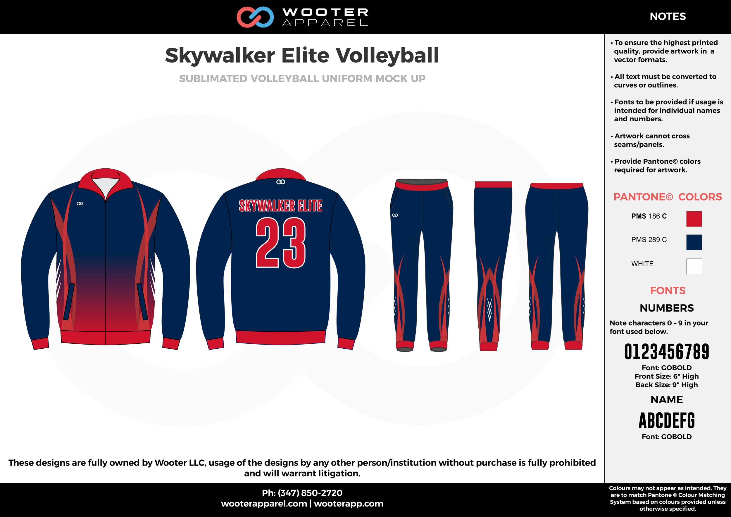 SKYWALKER ELITE VOLLEYBALL red dark blue Volleyball Uniforms, Long Sleeve Jerseys, Pants