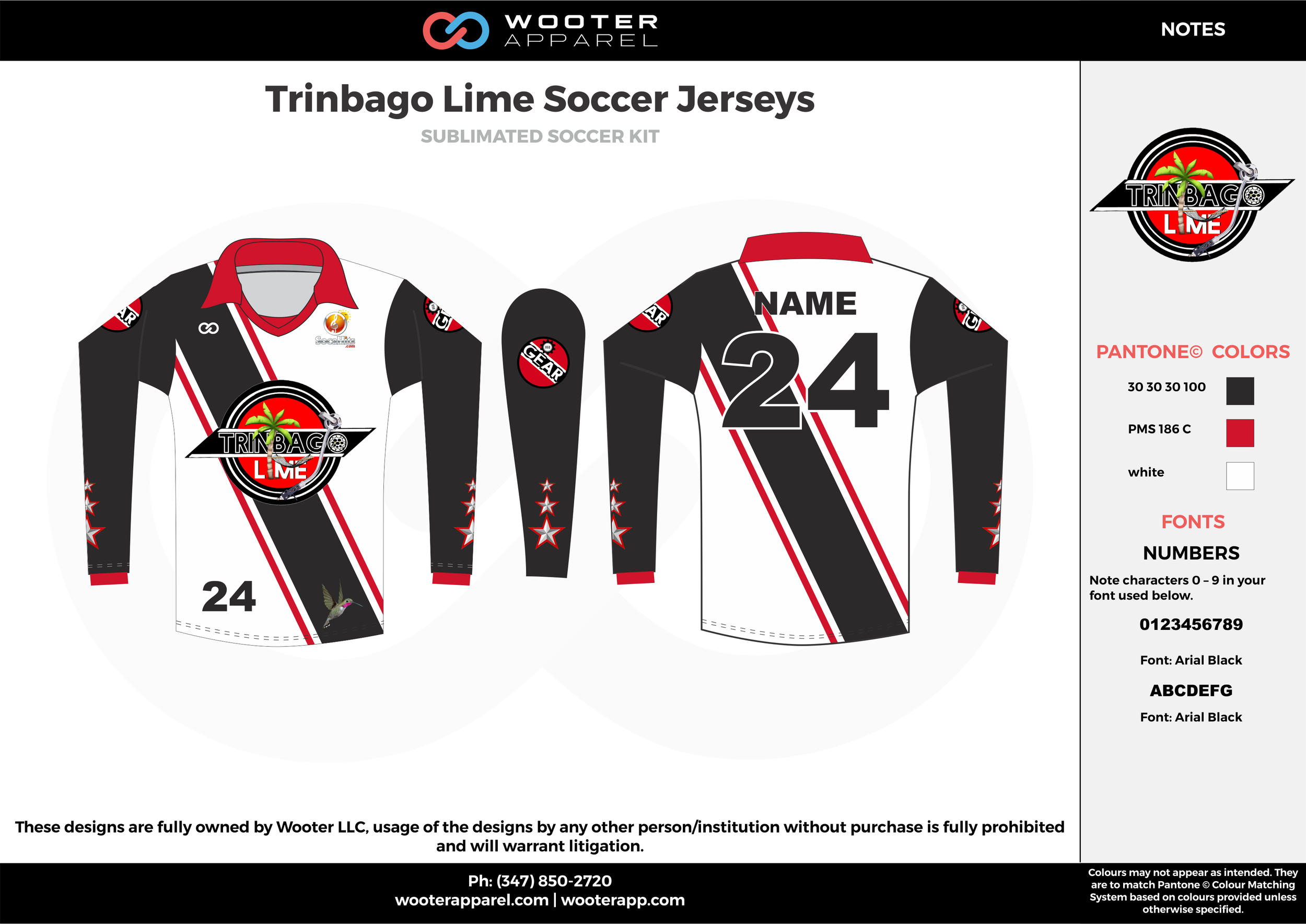 Trinbago Lime black white red custom sublimated soccer uniform jersey shirt