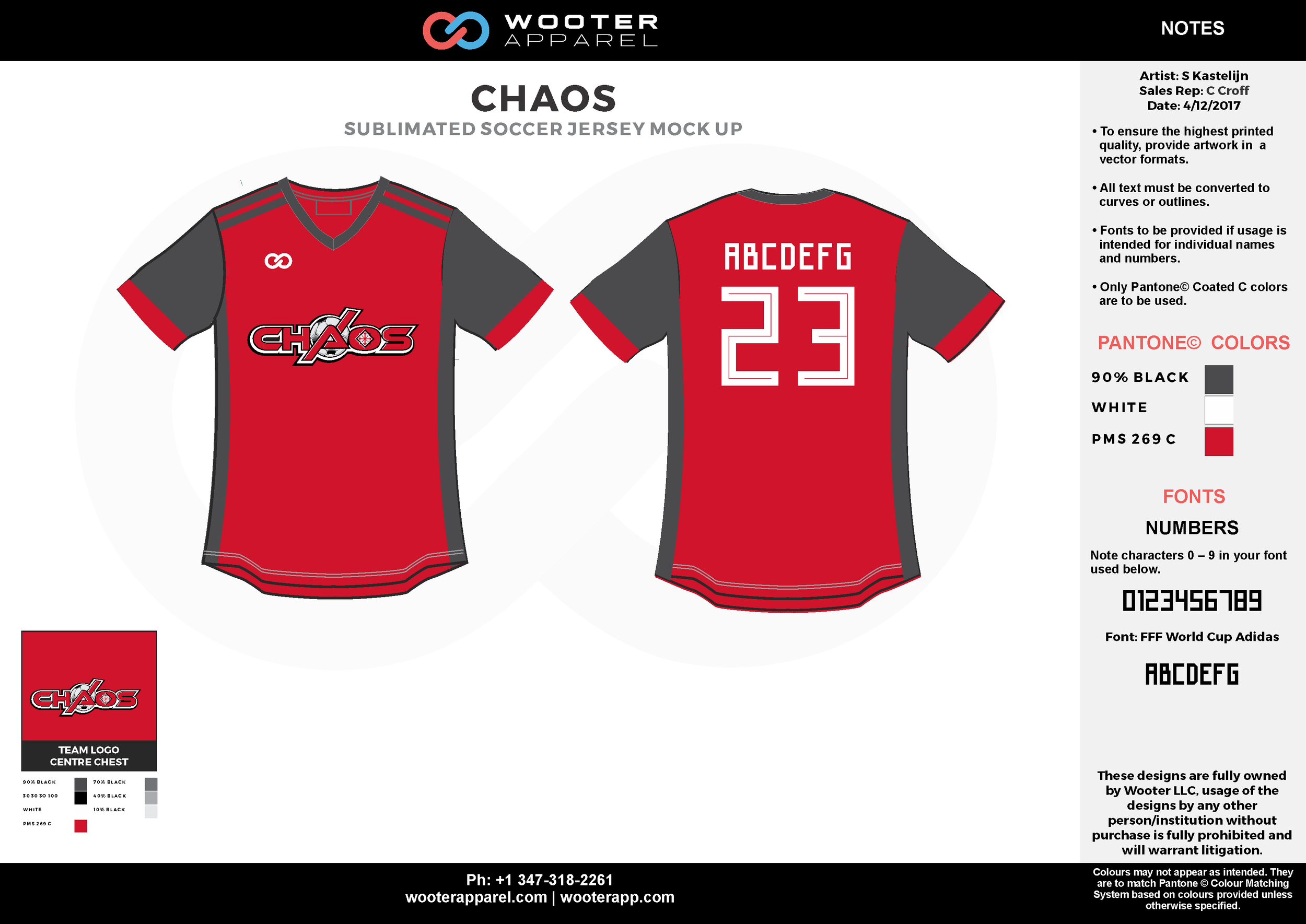 CHAOS red gray white custom sublimated soccer uniform jersey shirt