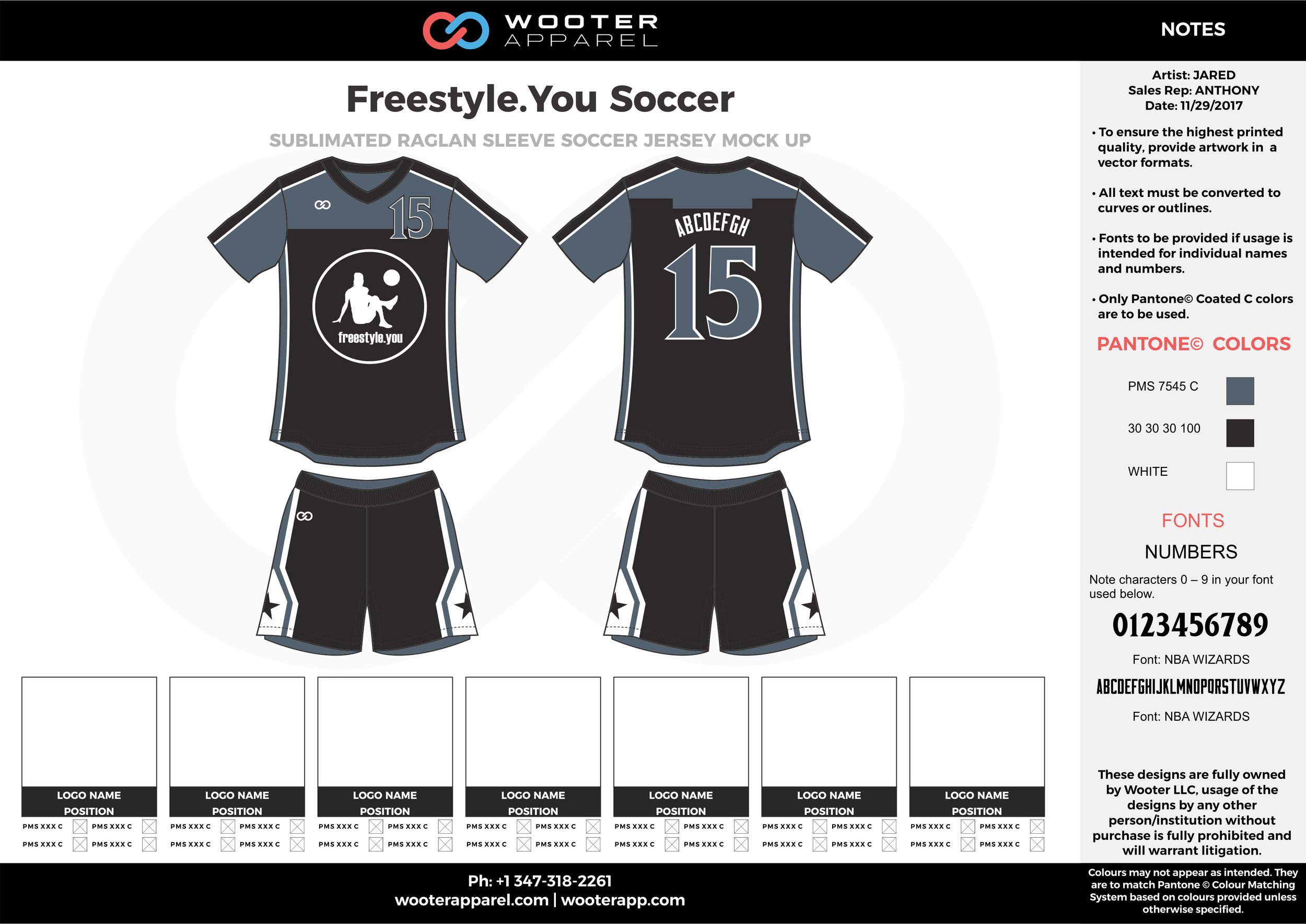Freestyle black gray white custom sublimated soccer uniform jersey shirt shorts