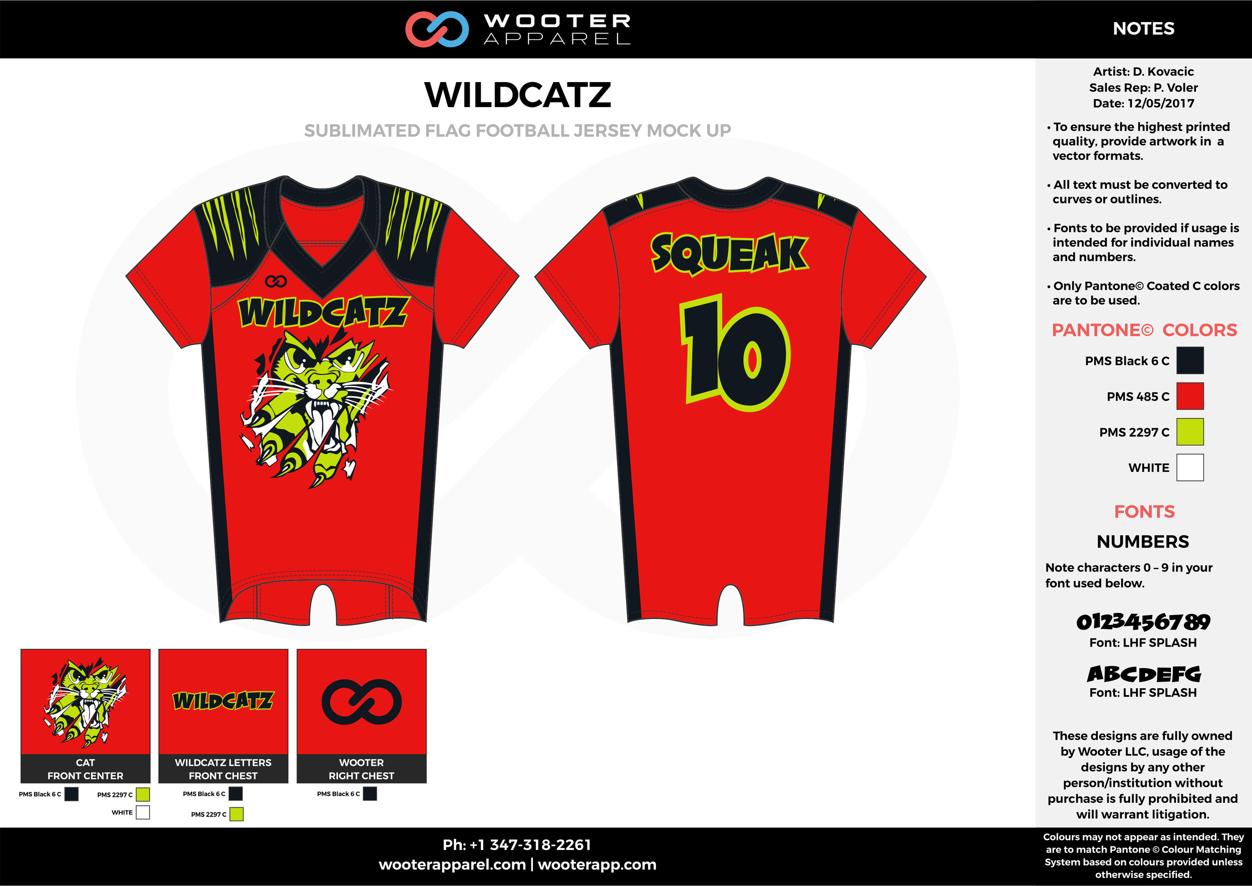 WILDCATZ red black yellow white football uniforms jerseys top