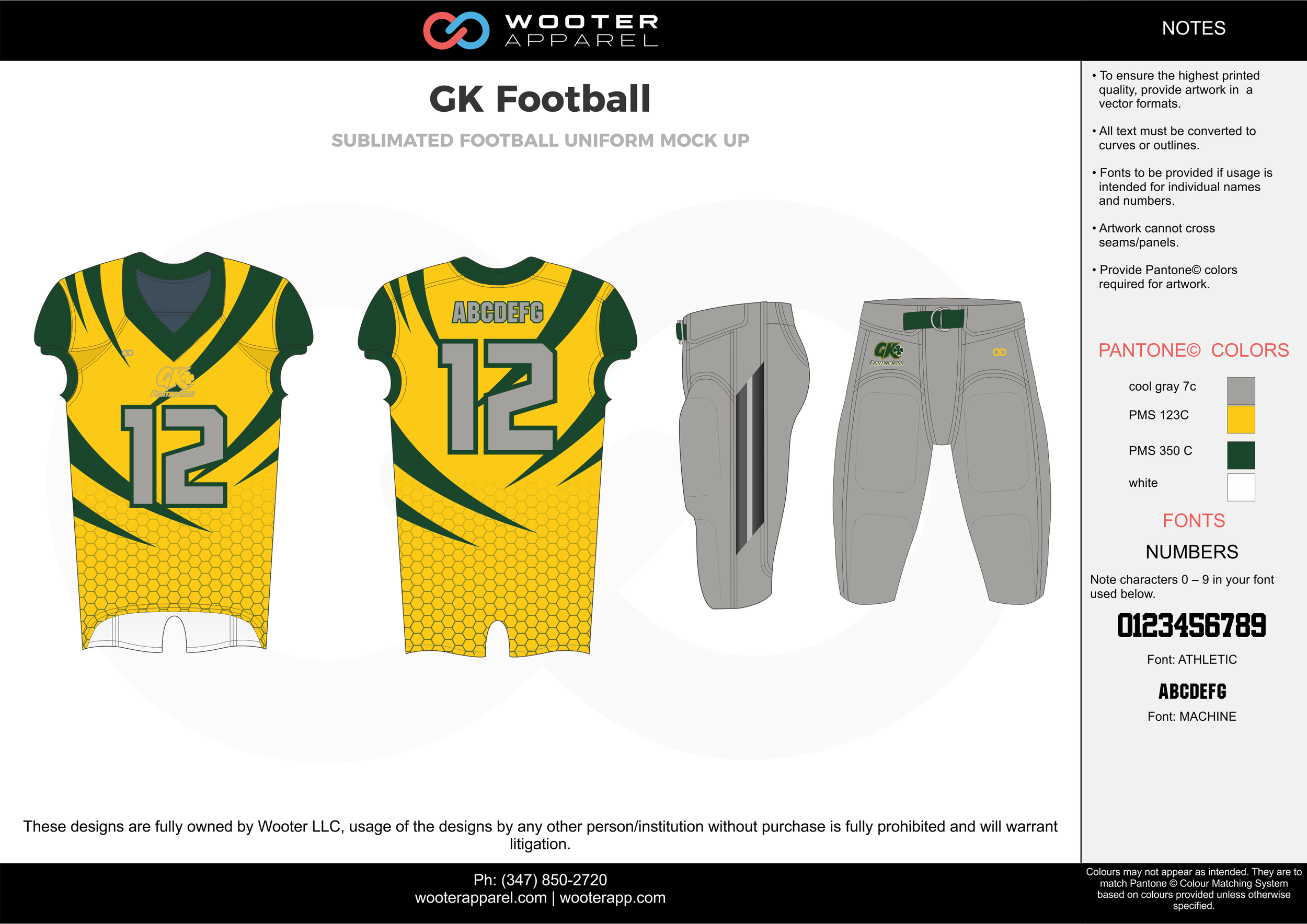 GK Football gray yellow black white football uniforms jerseys pants