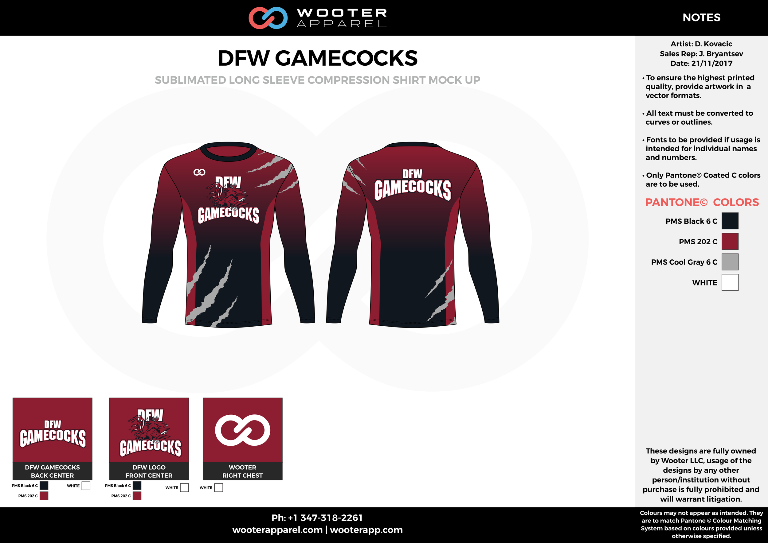 DFW GAMECOCKS red black gray white football uniforms jerseys long sleeve
