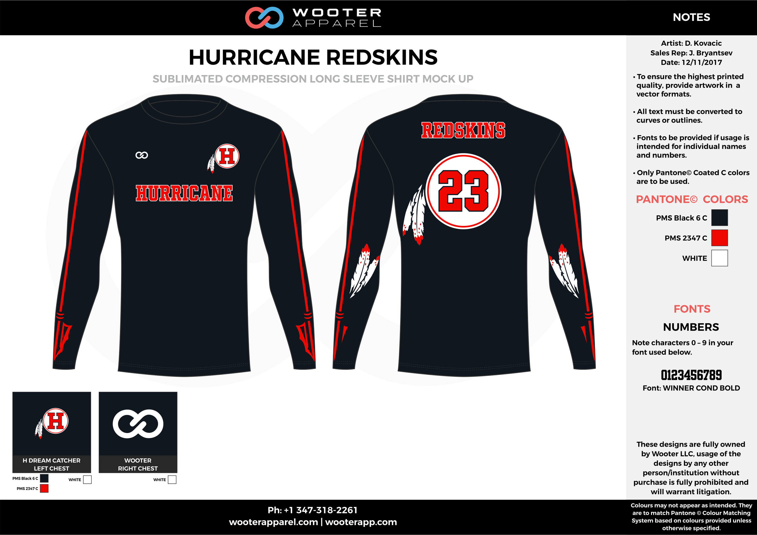 HURRICANE REDSKINS red black white football uniforms jerseys long sleeve