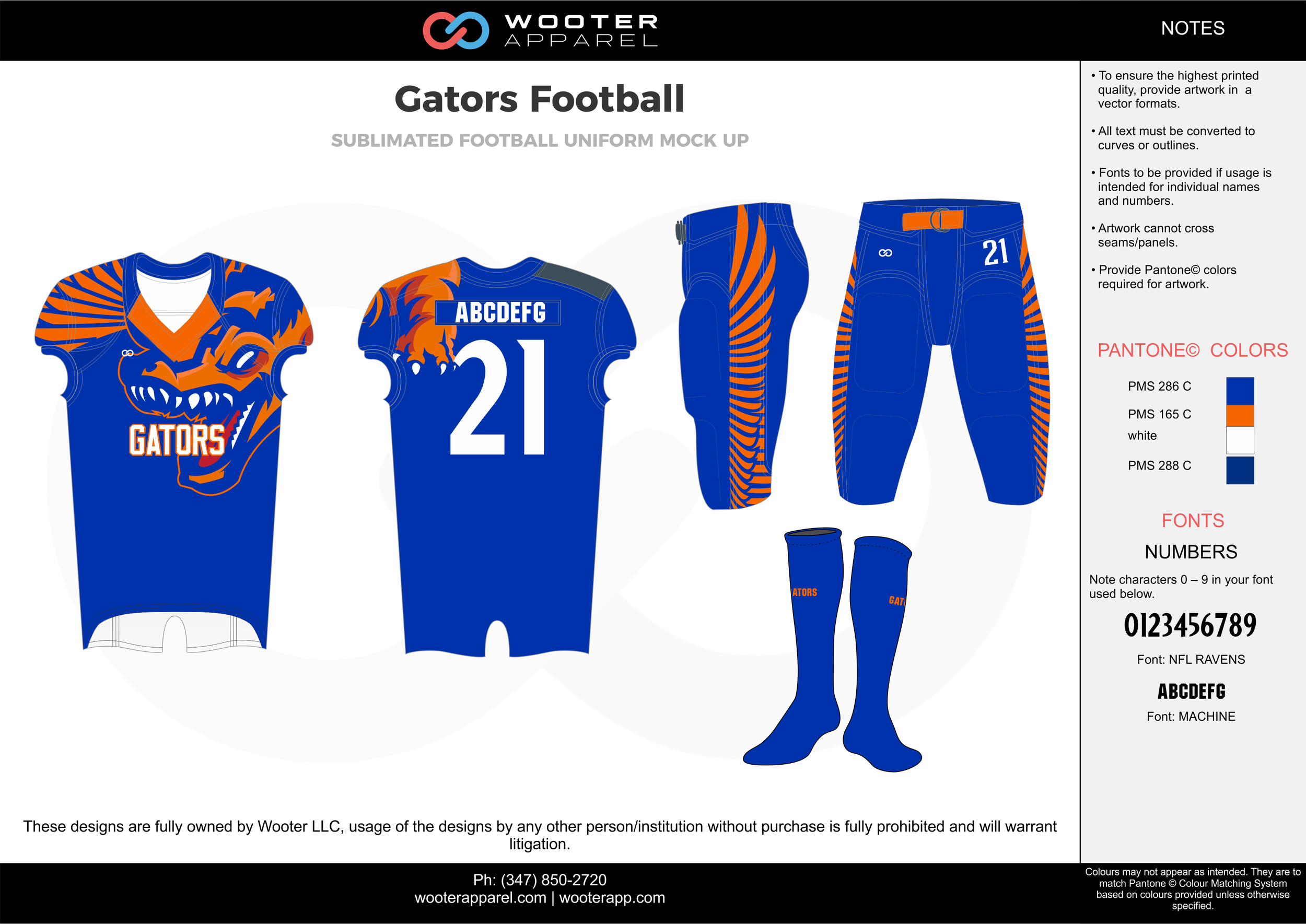 Gators Football blue orange white football uniforms jerseys pants socks