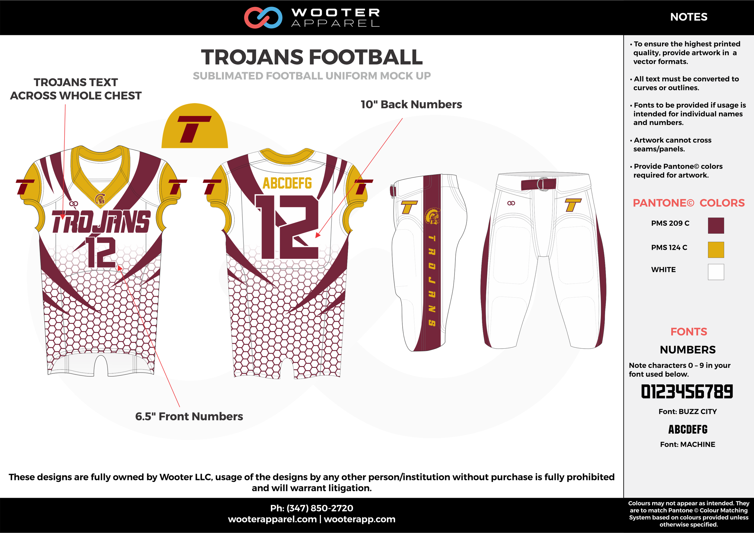 TROJANS FOOTBALL white yellow maroon football uniforms jerseys pants
