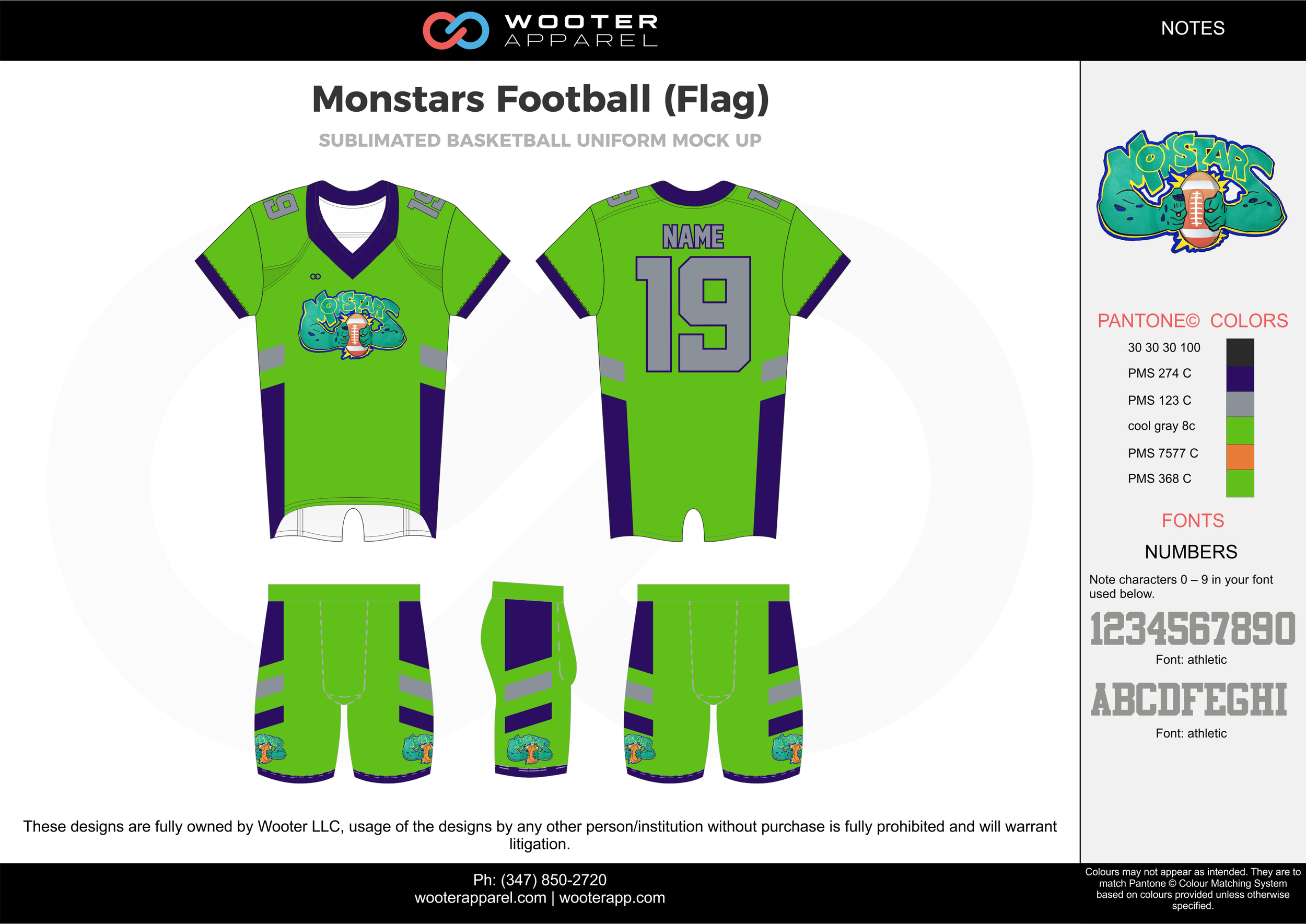 All Flag Football Designs Wooter Apparel
