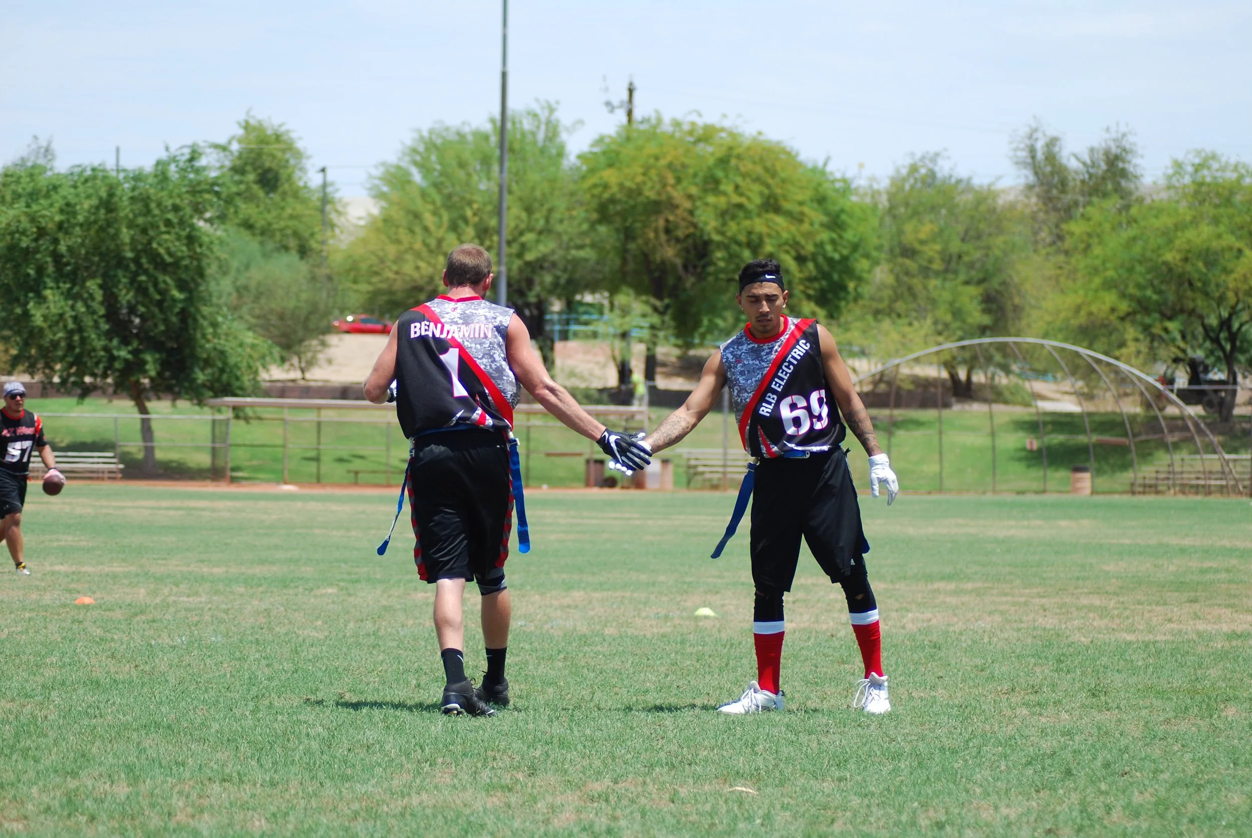 Black White Red Gray football uniforms jerseys shorts