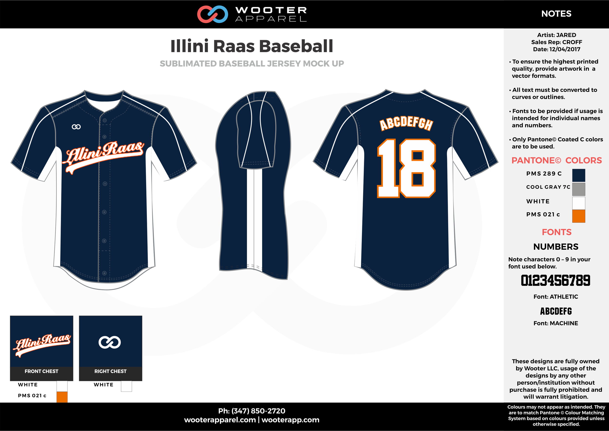 ILLINI RAAS BASEBALL dark blue gray white orange baseball uniforms jerseys tops