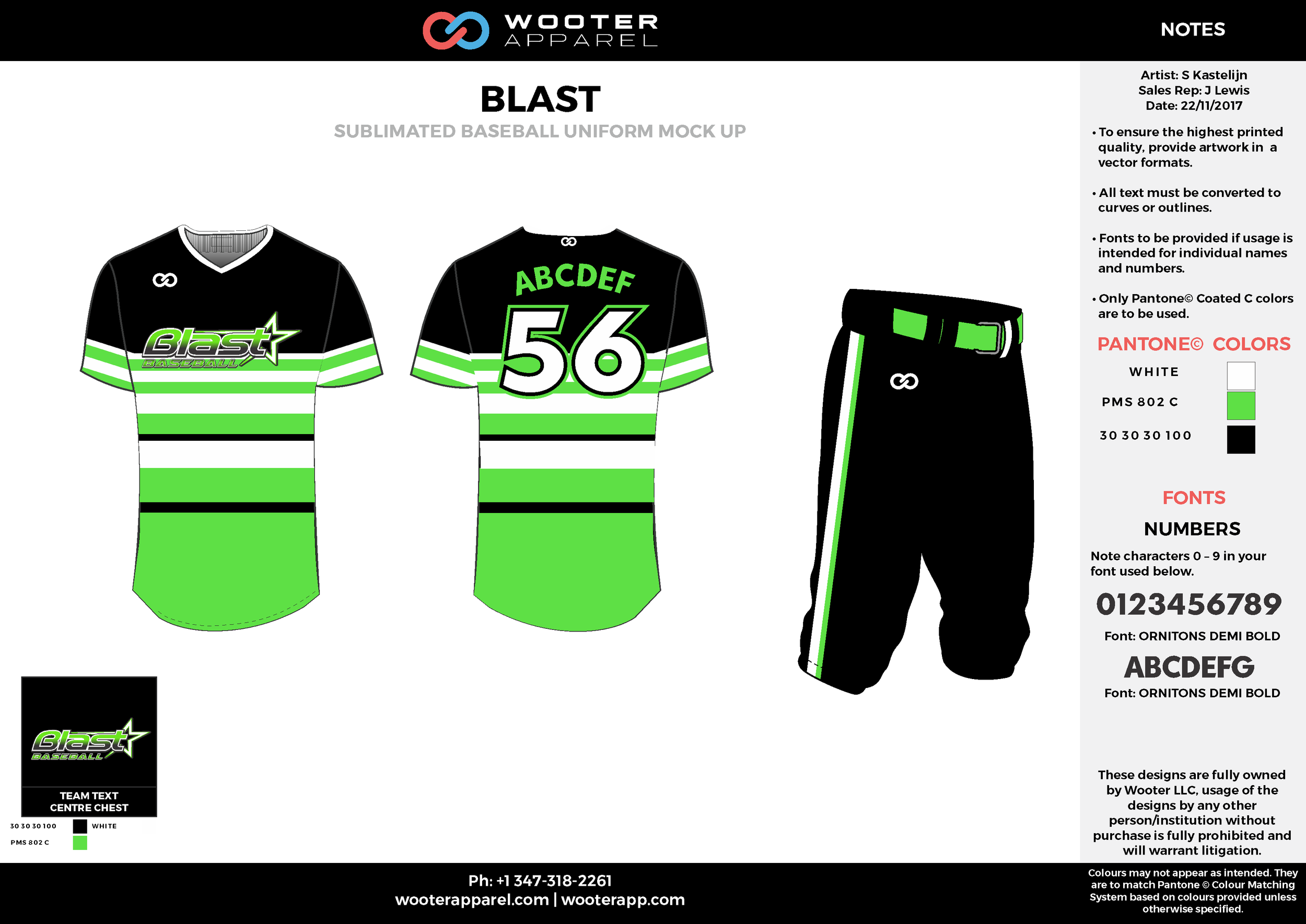 BLAST green black white striped baseball uniforms jerseys pants