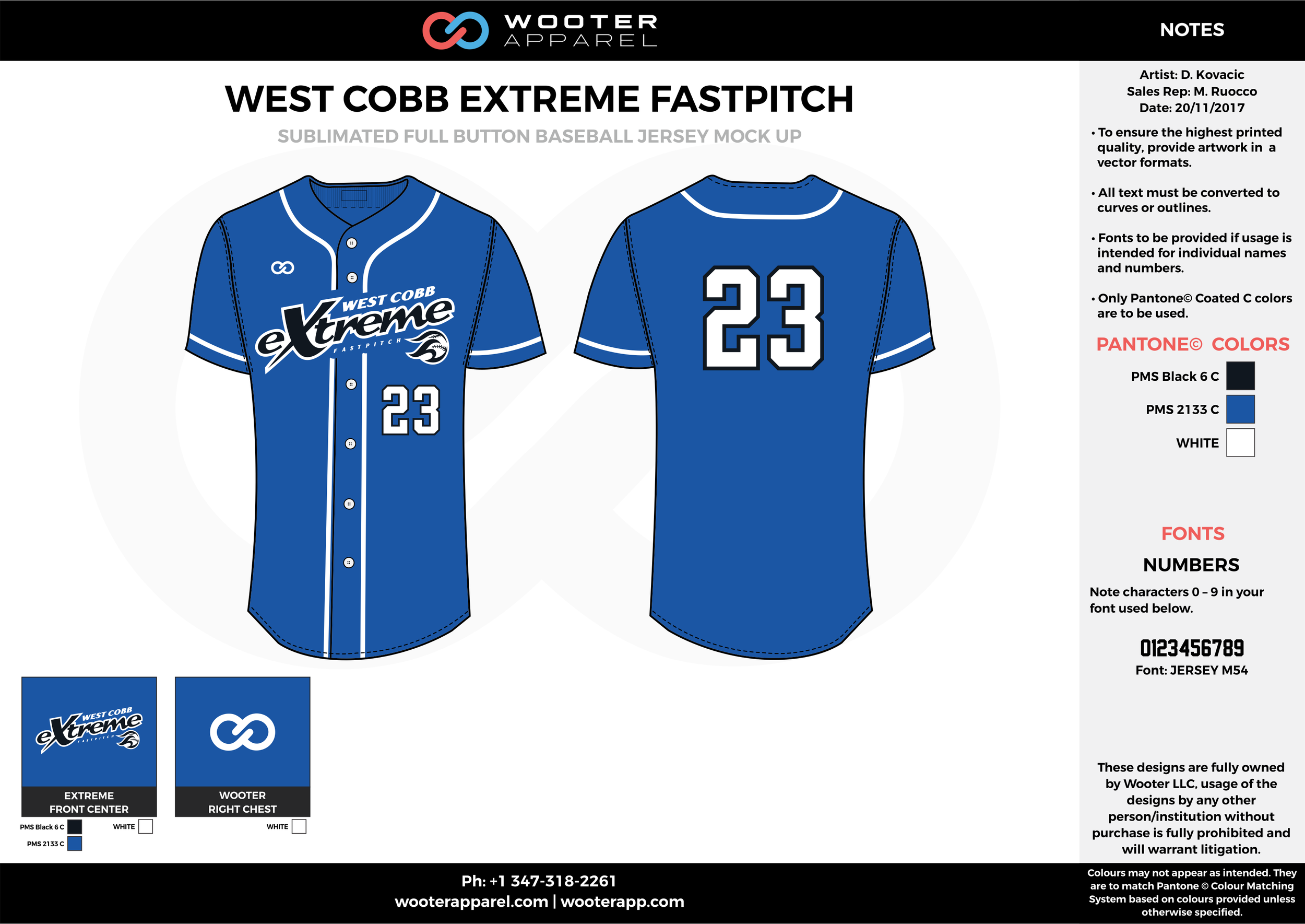 WEST COBB EXTREME FASTPITCH blue black white baseball uniforms jerseys tops
