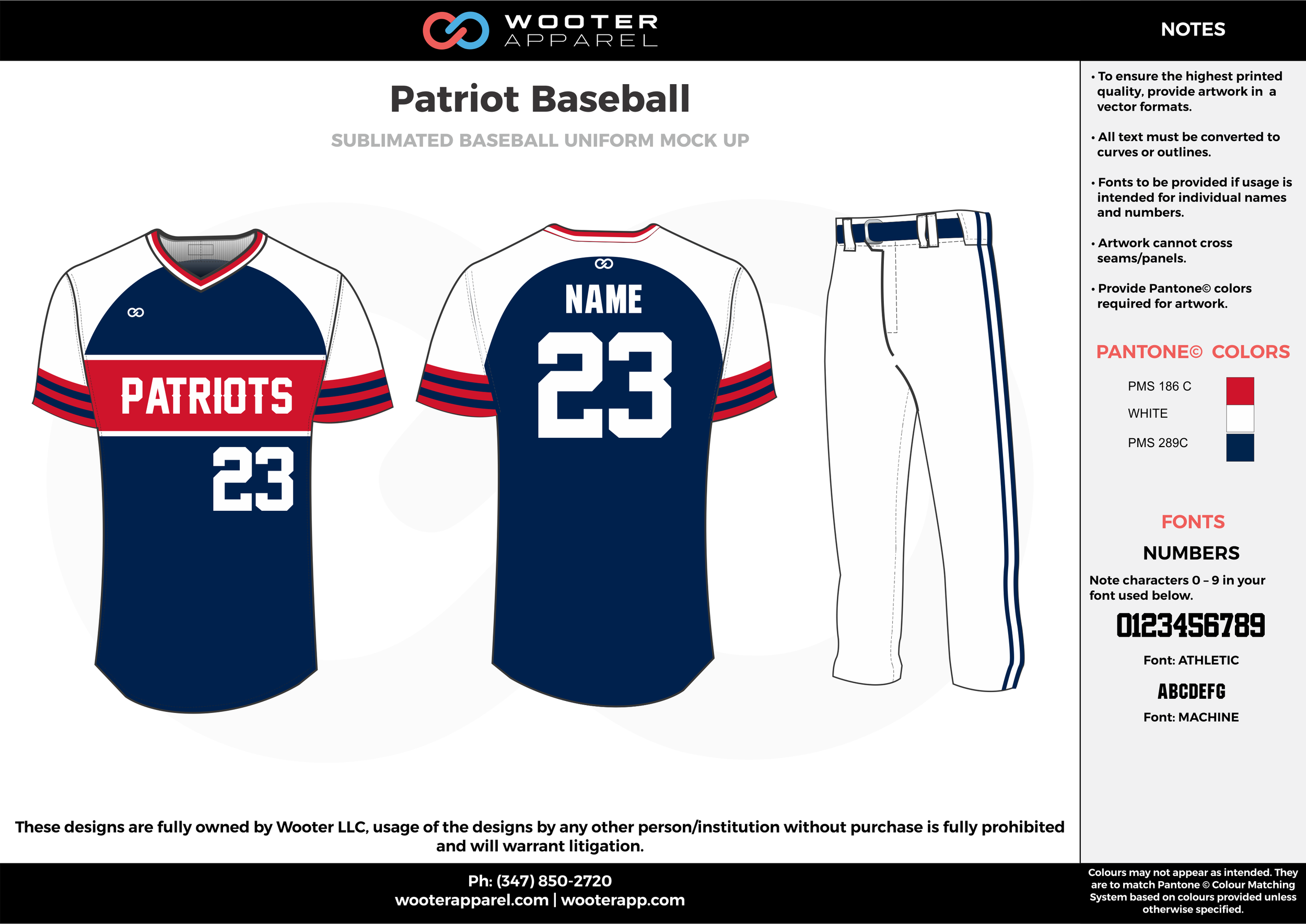 PATRIOT BASEBALL navy blue white red baseball uniforms jerseys pants