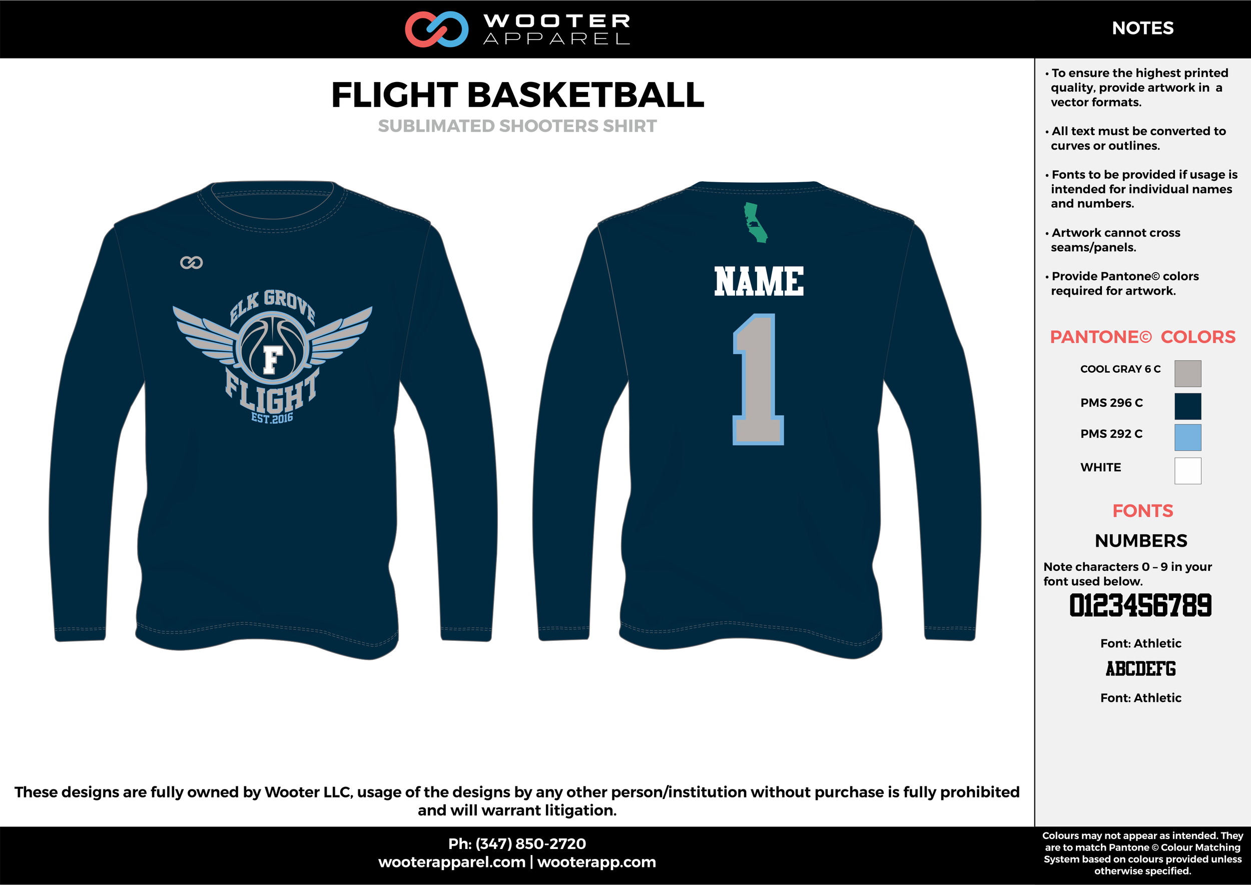 FLIGHT BASKETBALL gray blue white Basketball Long Sleeve Shooting Shirt