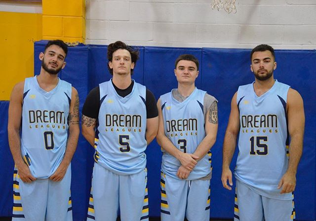 Blue black and yellow basketball uniforms jerseys and shorts