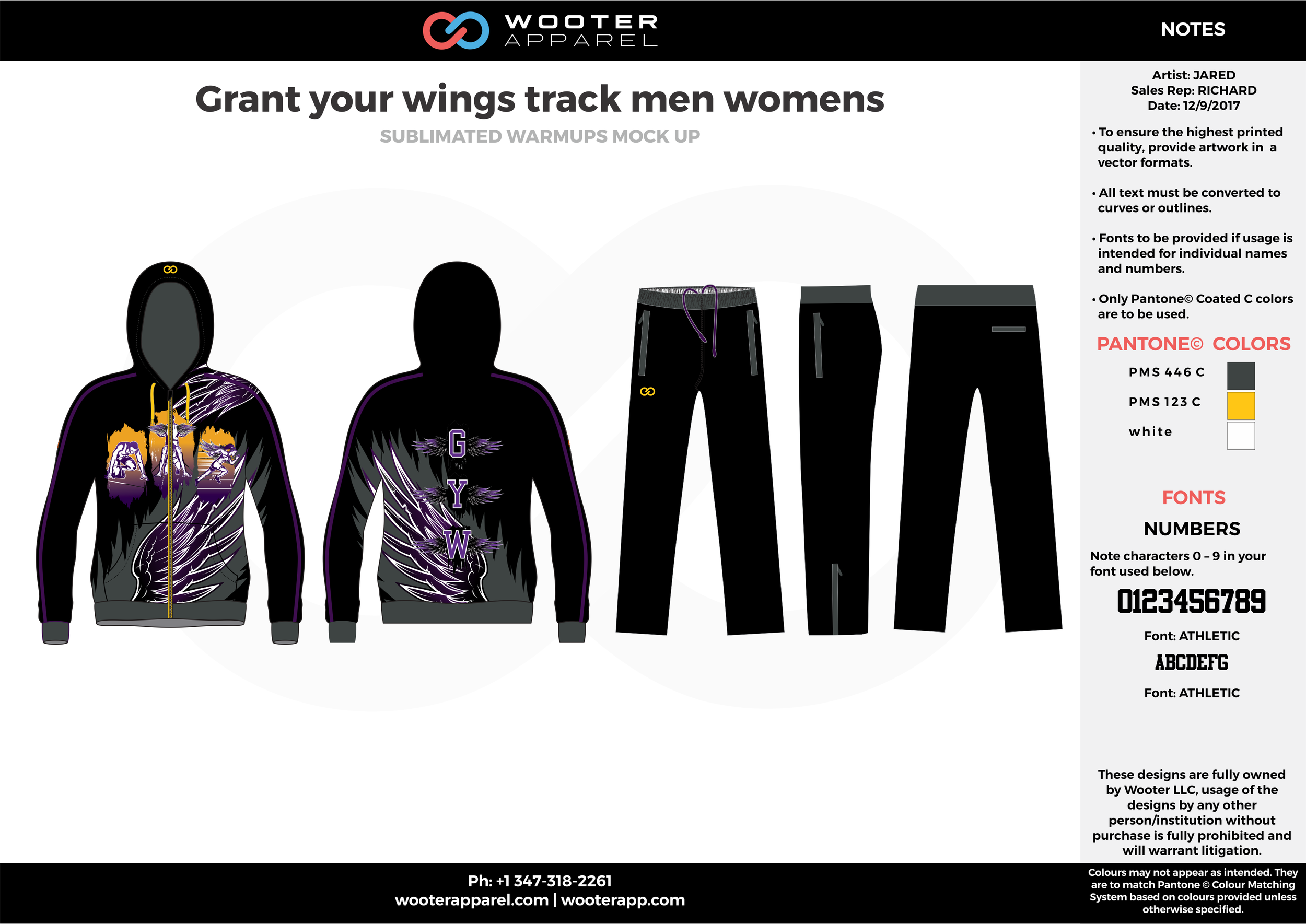 Crant your wings track men womens black purple yellow and gray sublimated compression track uniforms hoodie and pants