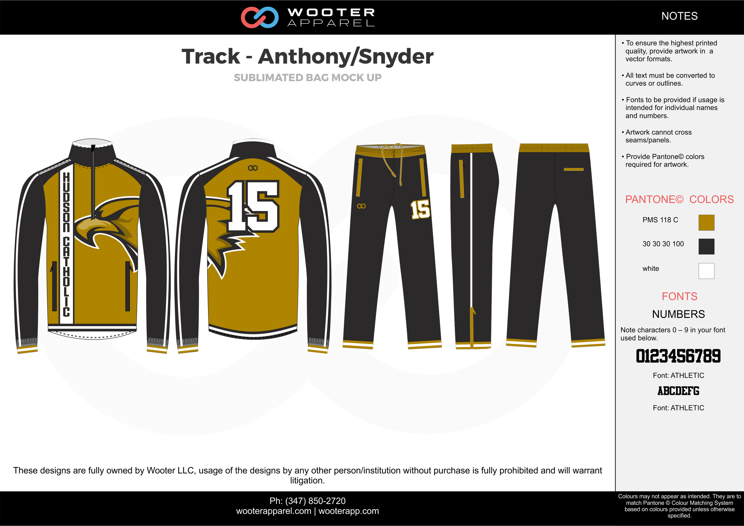 Track - Anthony/Snyder Yellow Black and white Basketball Track Uniforms Jackets and Pants