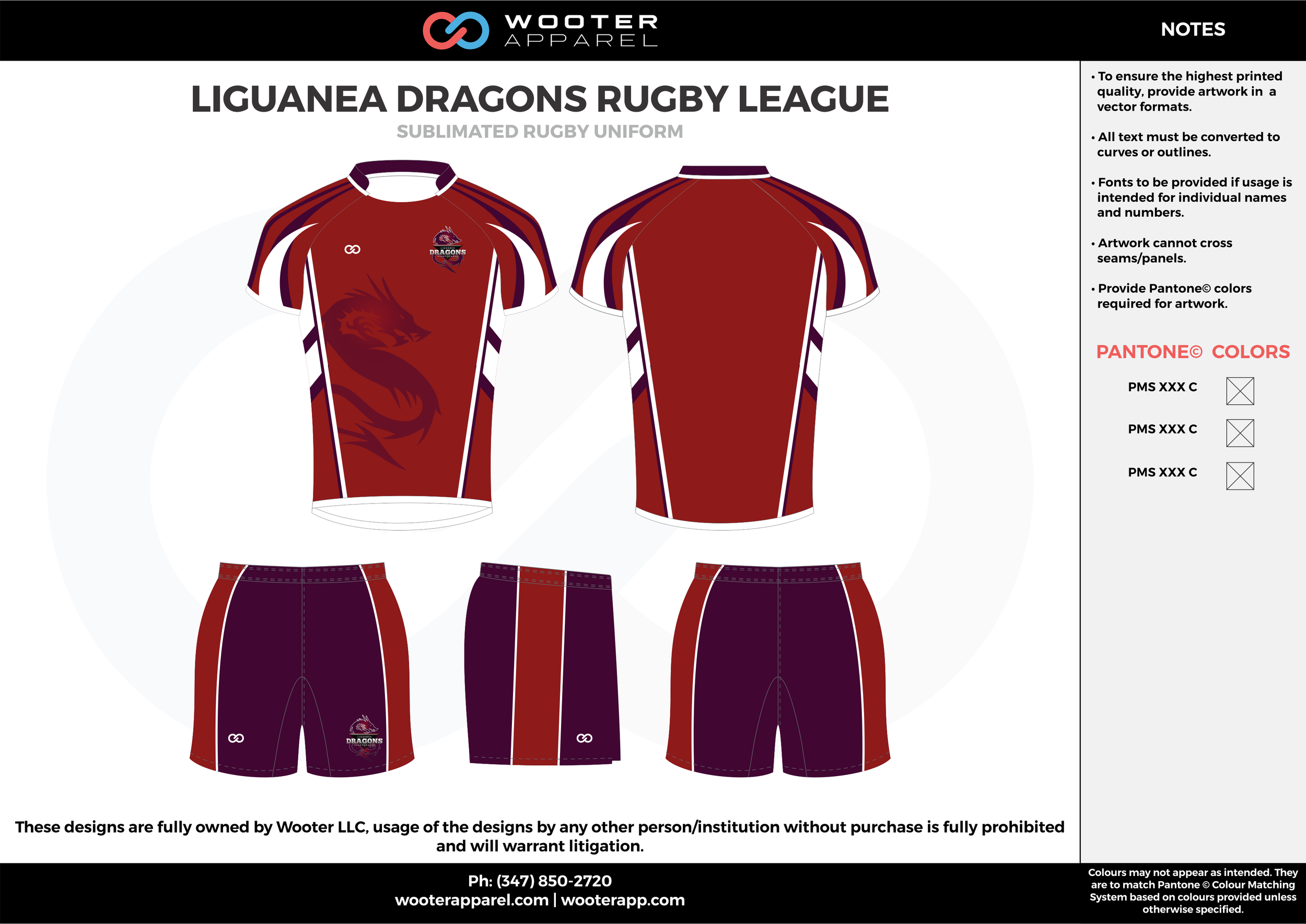 Liguanea Dragons - Sublimated Rugby Uniform - 2017 3.png