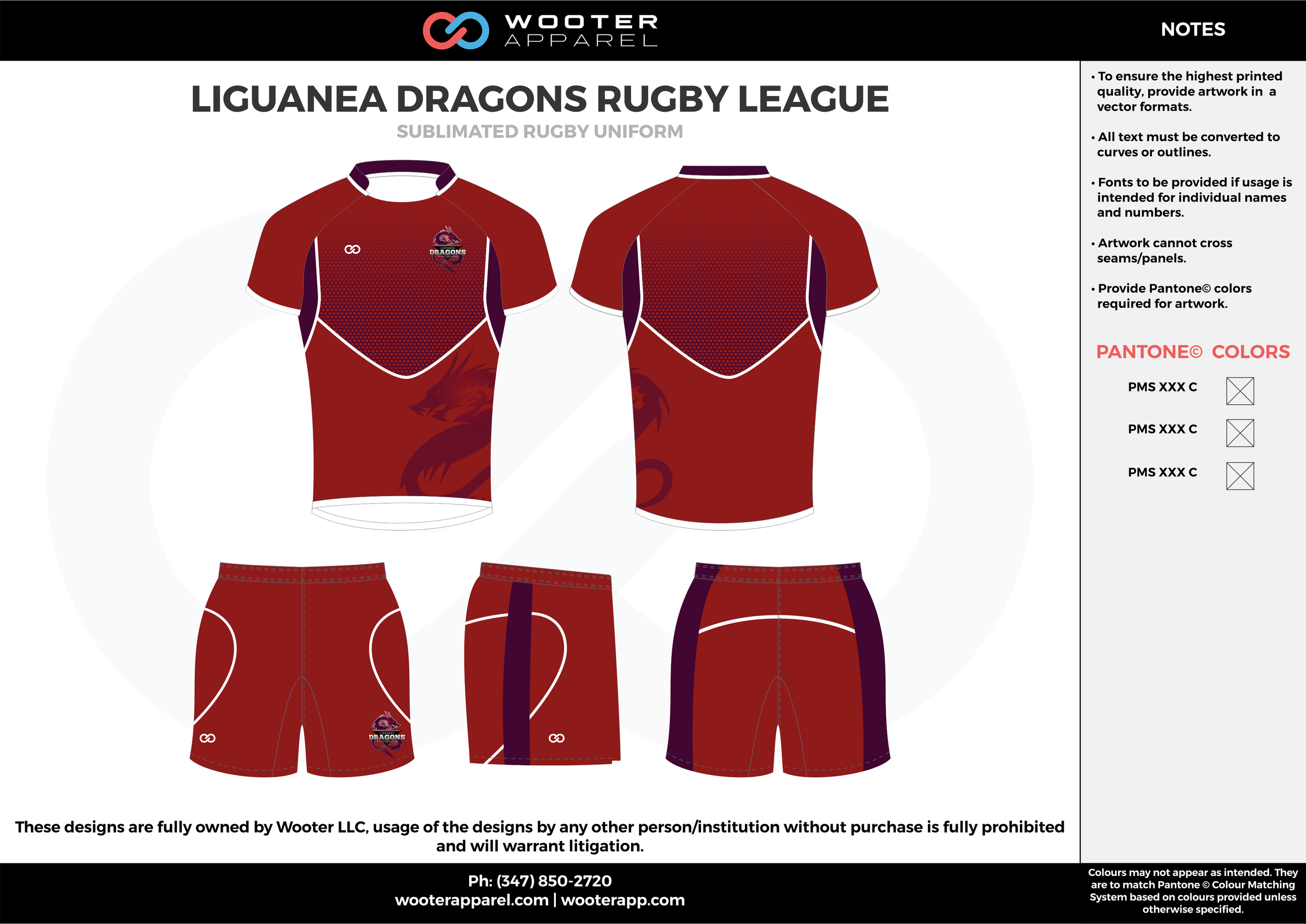 Liguanea Dragons - Sublimated Rugby Uniform - 2017 2.png