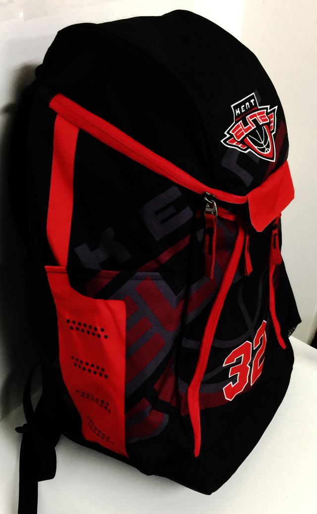 KENT ELITE Red Black and White Basketball Backpack