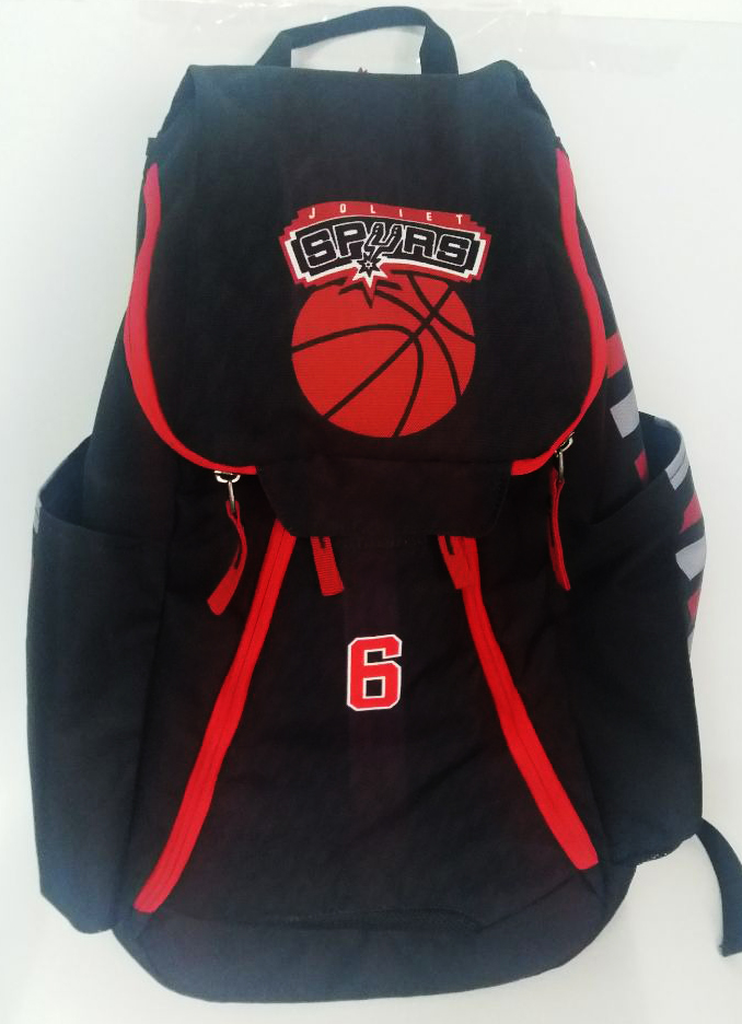 SPURS Black Red and White Basketball Backpack