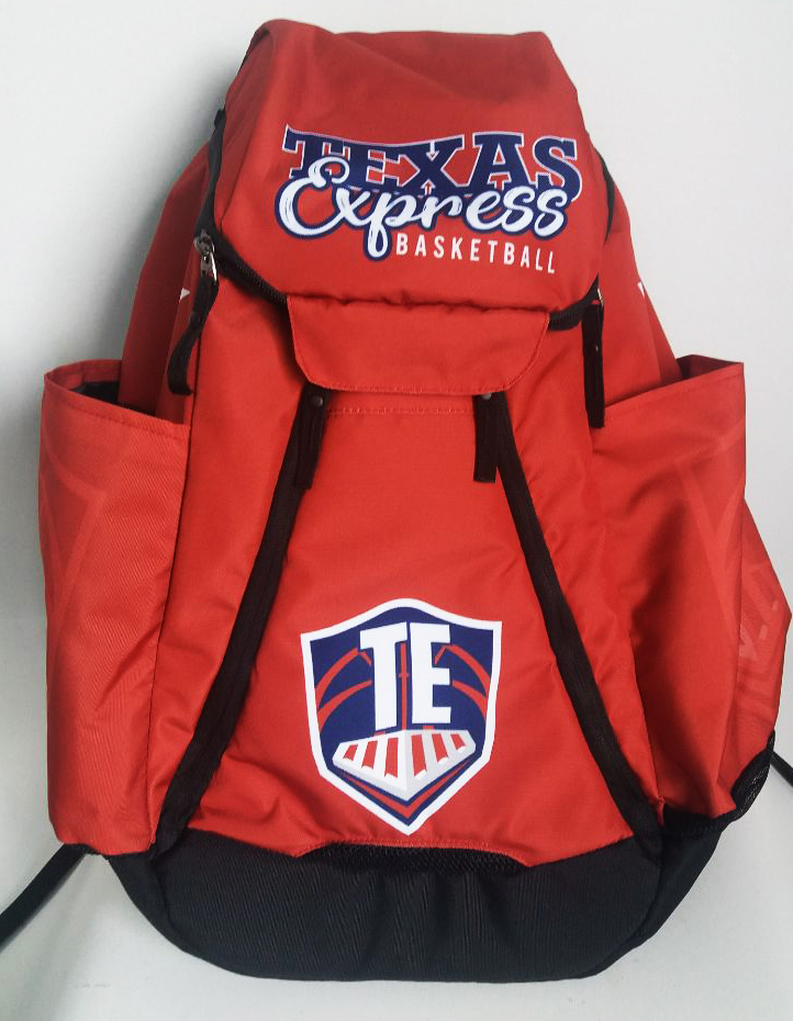 Texas Express Red Black White and Blue Basketball Backpack