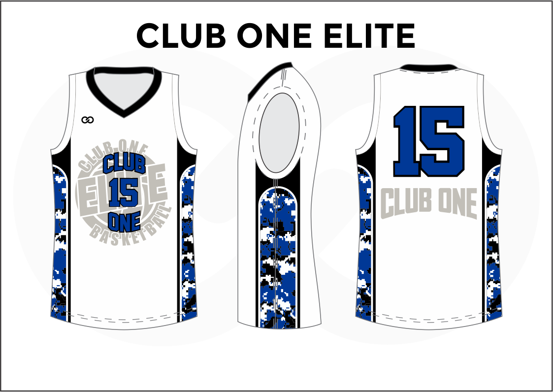 blue and white reversible basketball jersey