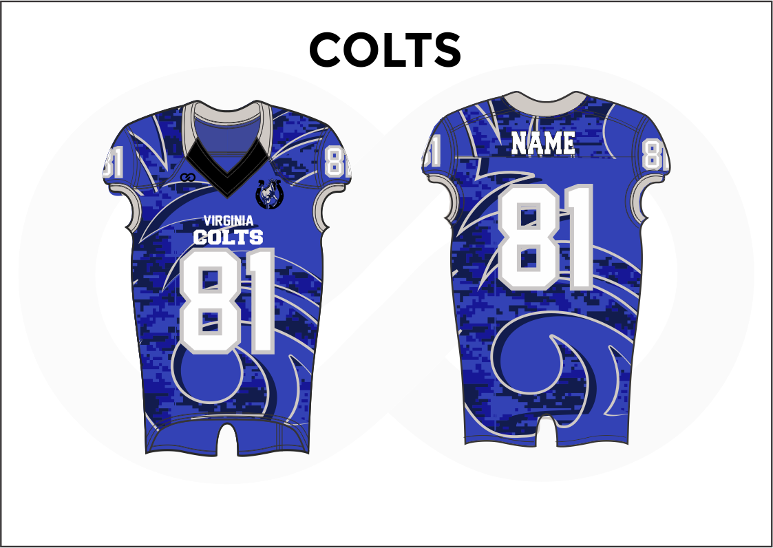 black and blue colts jersey