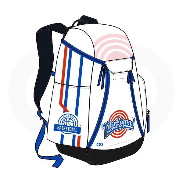 nike elite backpack blue and white