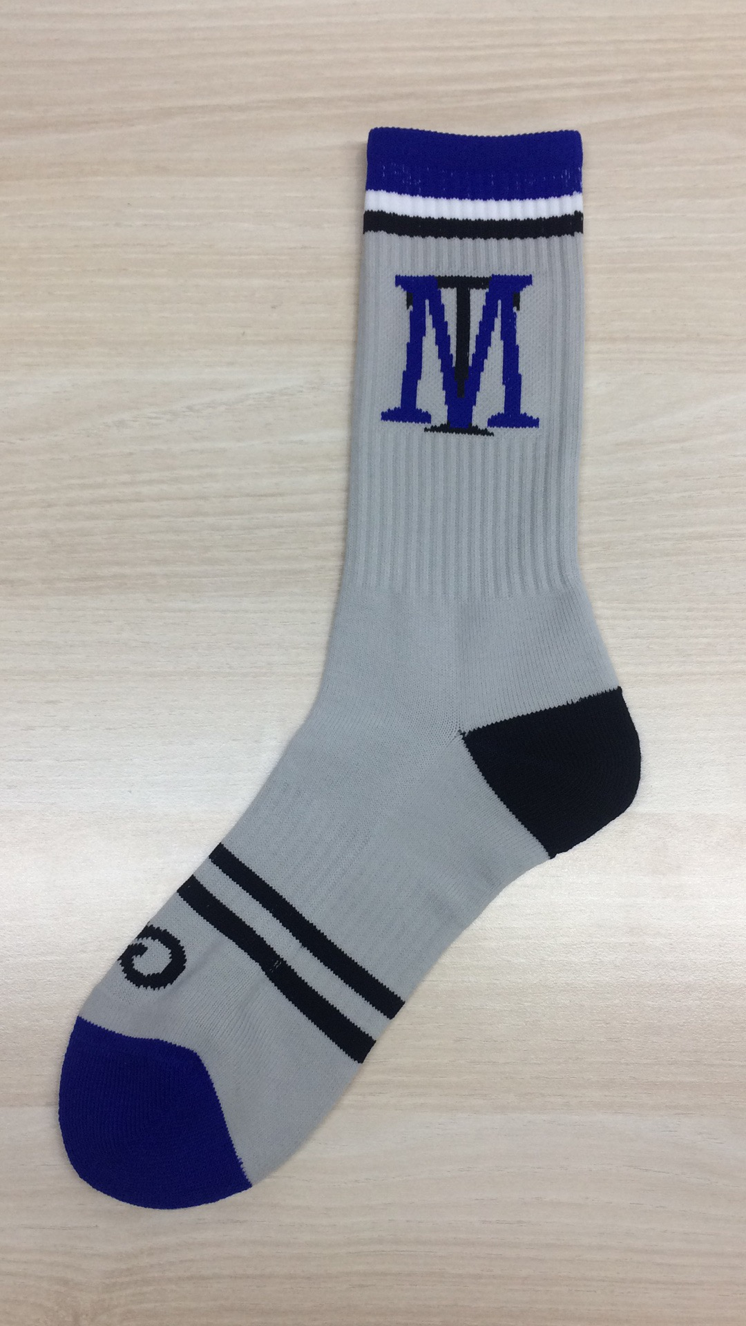 Blue White and Black Baseball Uniforms Socks