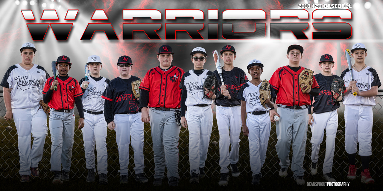 WARRIORS Red Black White Baseball Uniforms, Jerseys Shirts and Pants