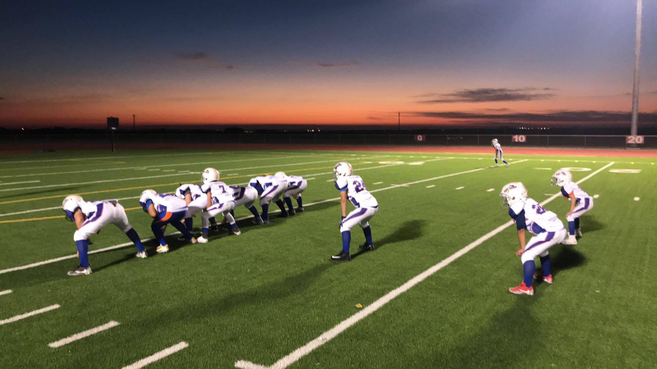 Blue White Orange Football Uniforms, Jerseys, and Knickers