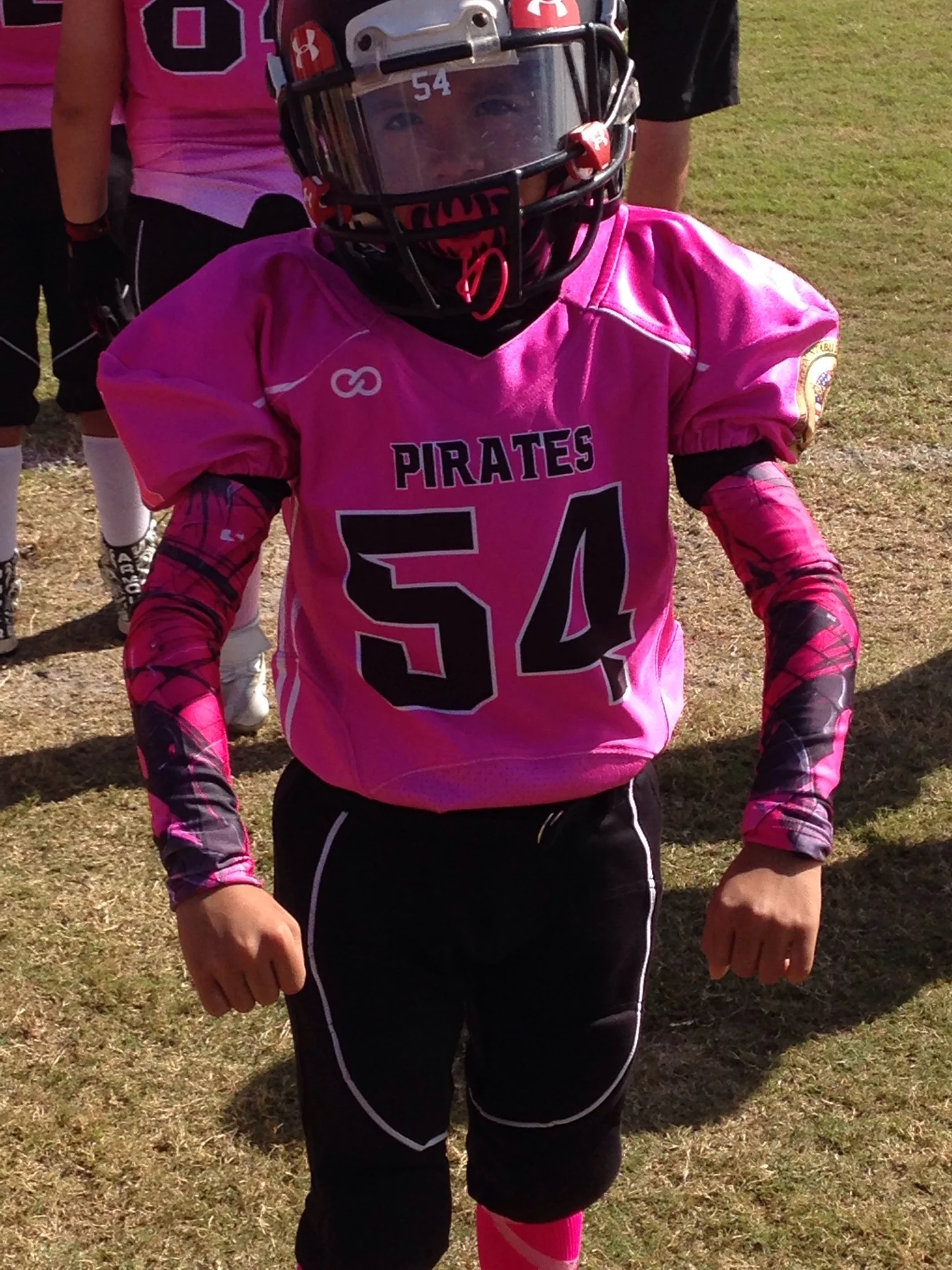 PIRATES Pink Black White Football Uniforms, Jerseys, and Pants