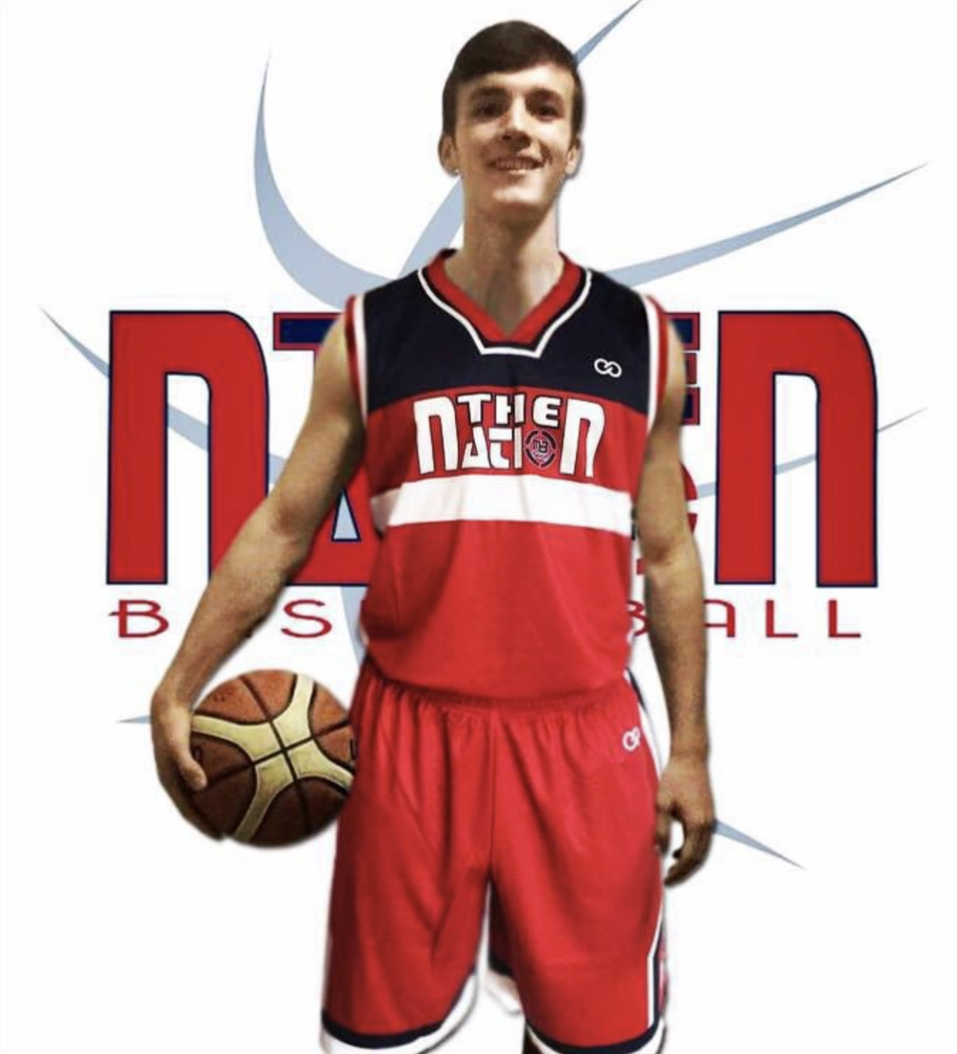 THE NATION Black Red White Basketball Uniforms, Jerseys, and Shorts