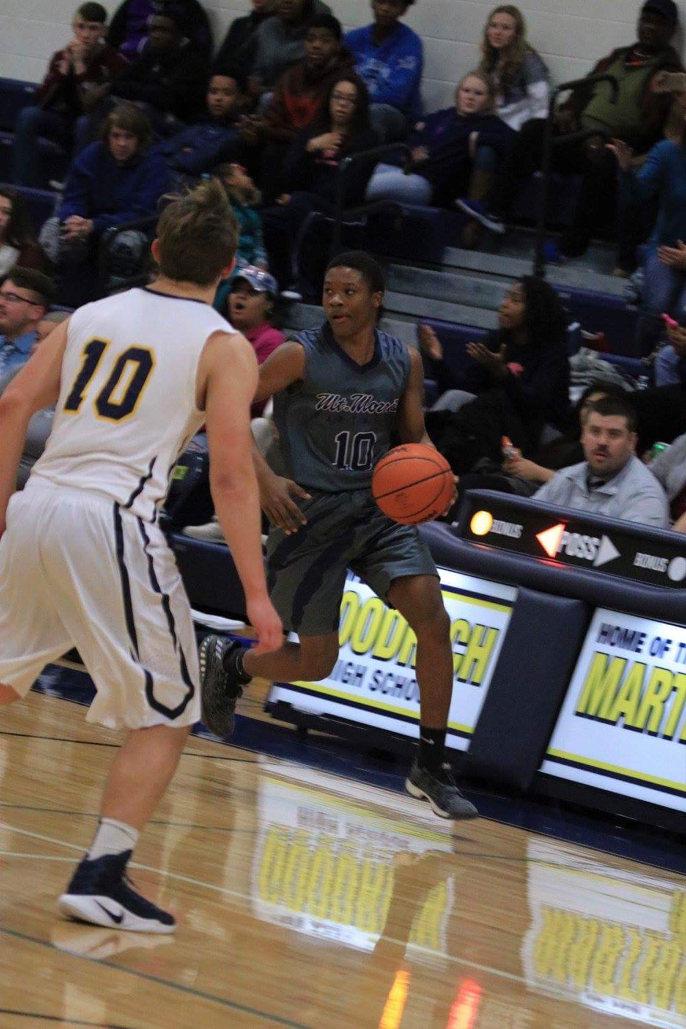 MT. MORRIS Dark Gray Navy Blue White Basketball Uniforms, Jerseys, and Shorts