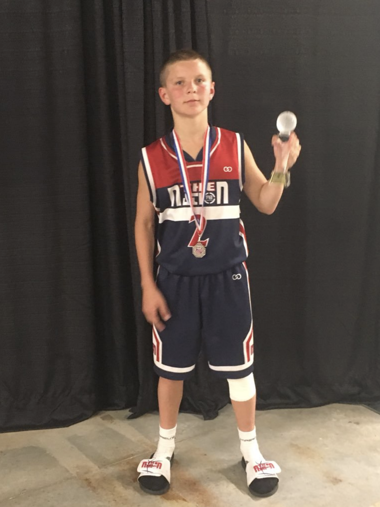 THE NATION Black Navy Blue Red White Basketball Uniforms, Jerseys, and Shorts