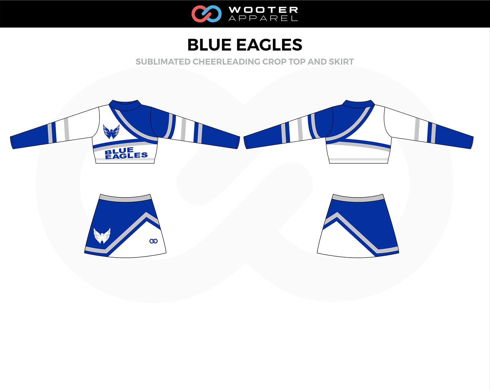 Blue Eagles Custom Cheer Uniforms, 3rd view	