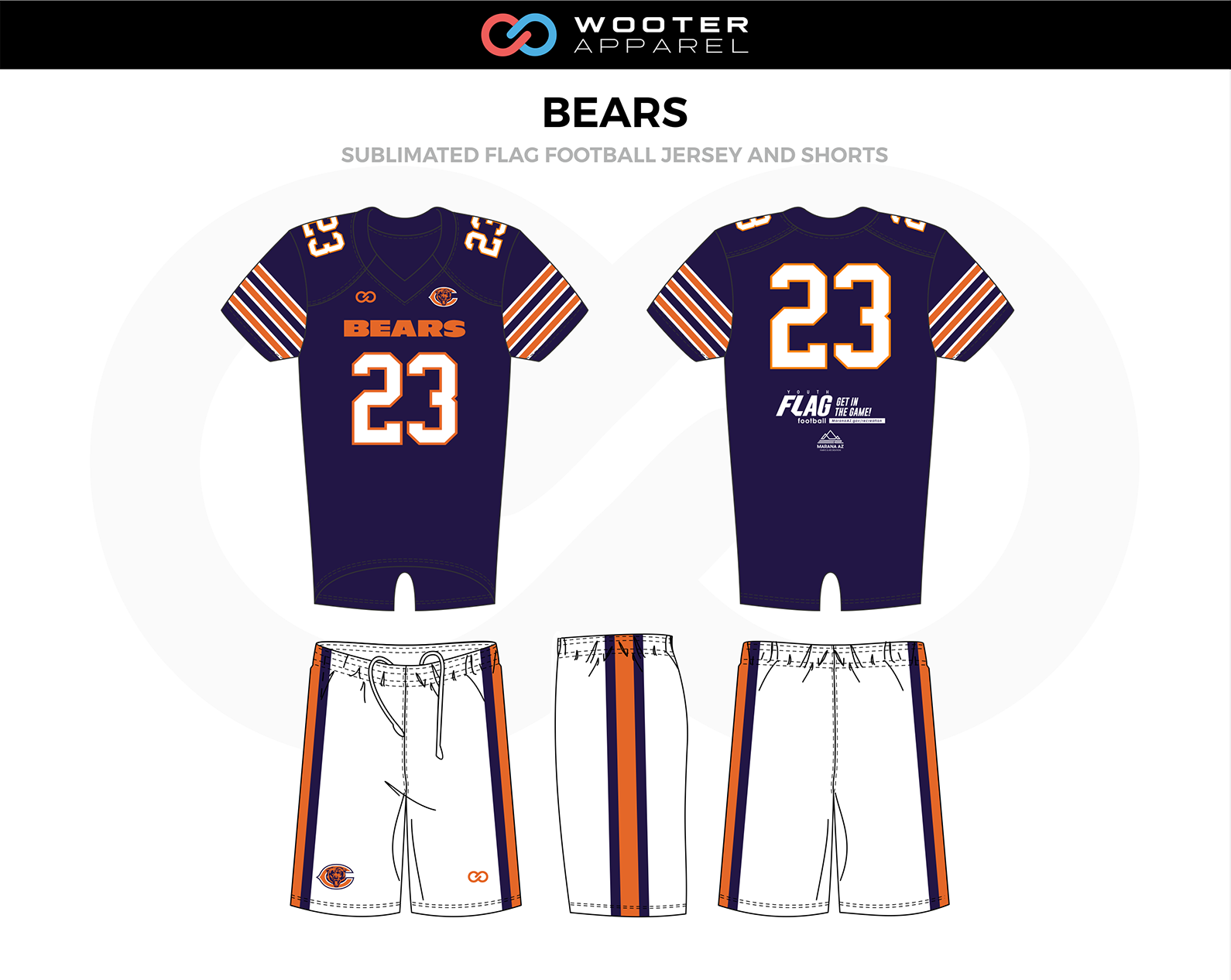 youth flag football uniforms