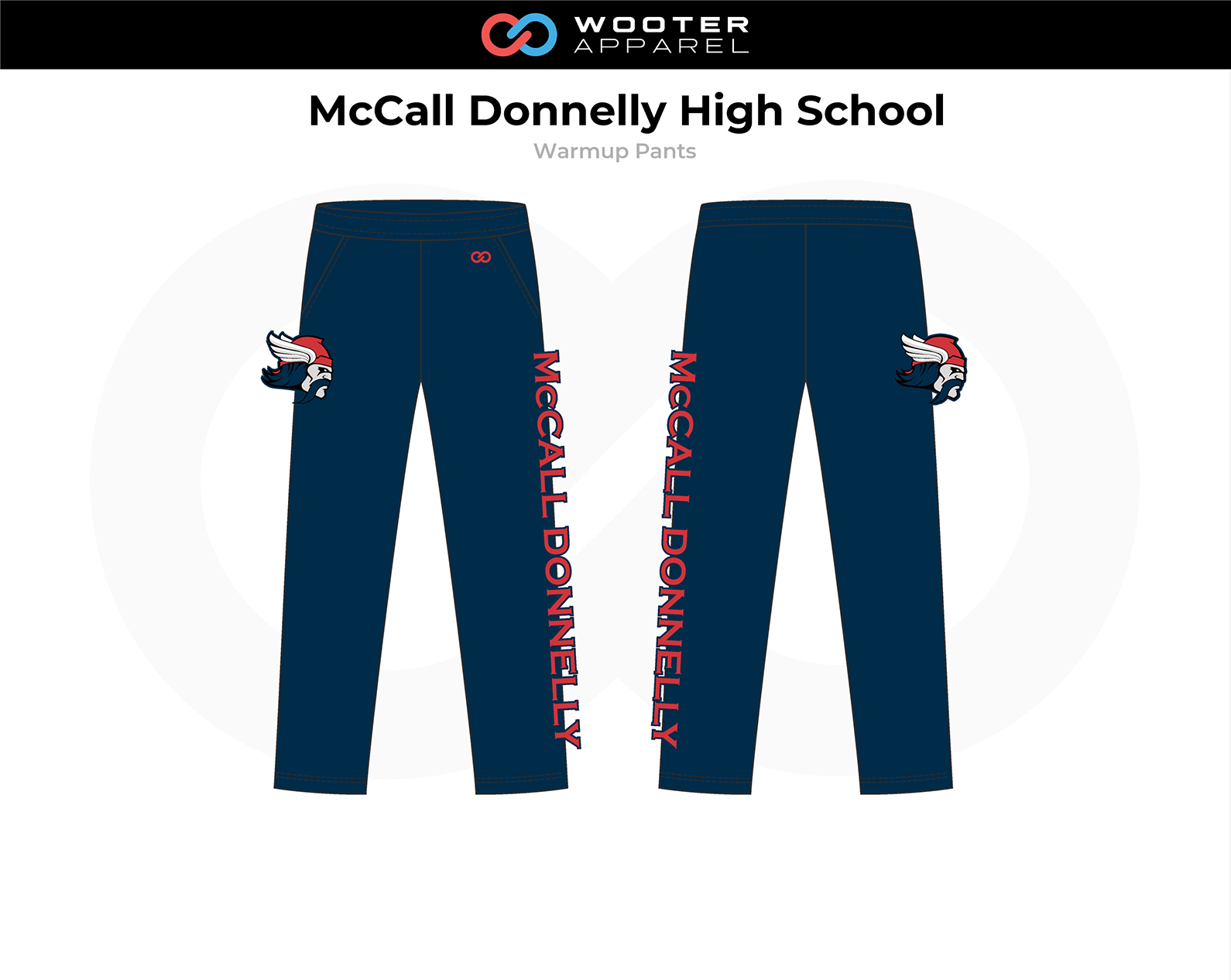 2018-10-25 McCall Donnelly High School Basketball (Golden Tigers) Warmup Pants.png