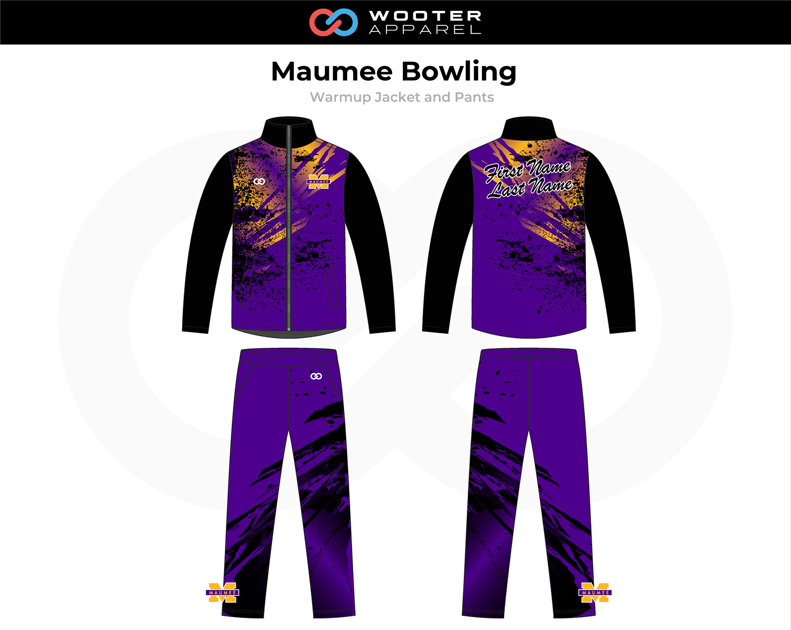 2018-11-05 Maumee Panthers Bowling Warmup Jacket and Pants.png