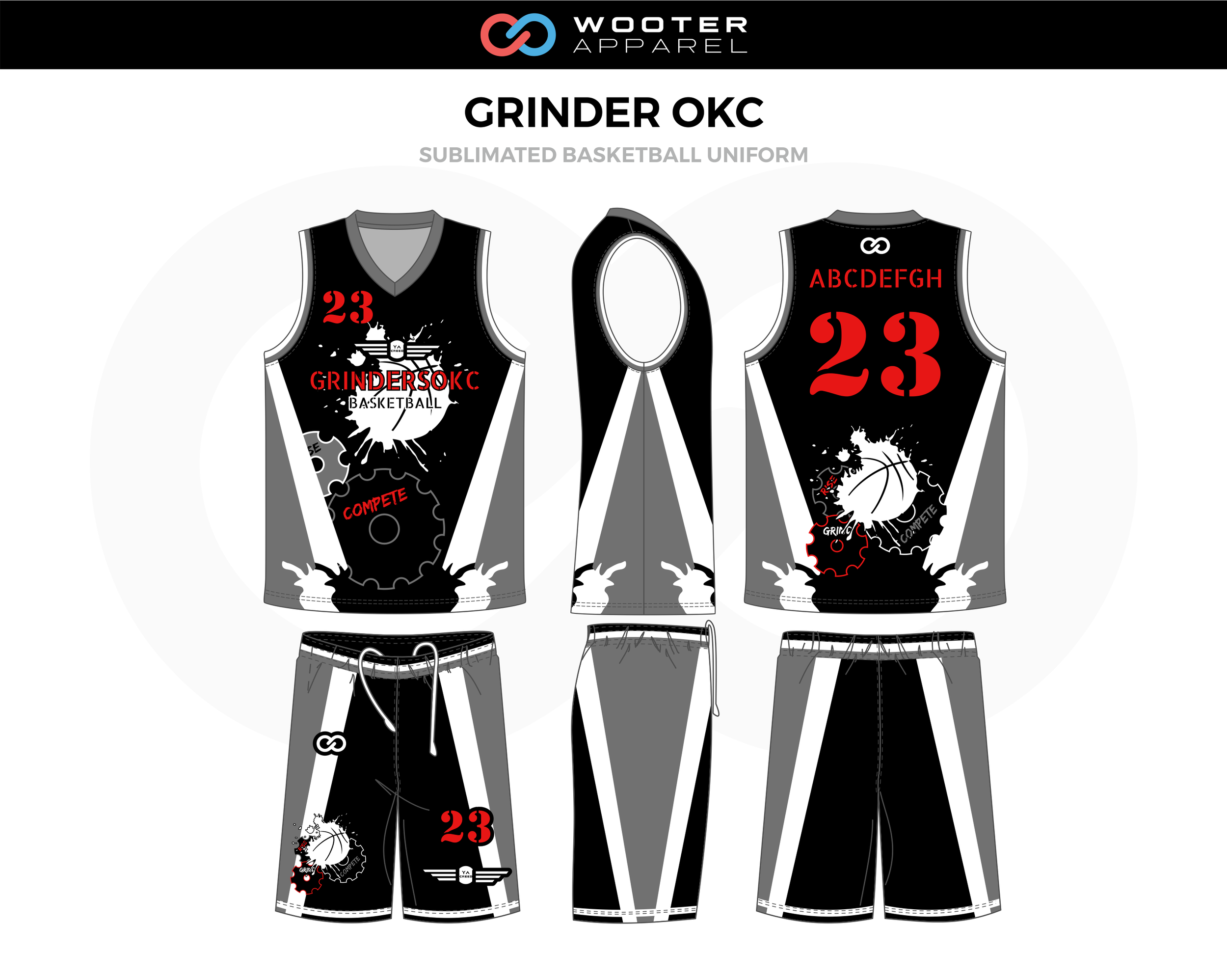 basketball jersey design gray and black