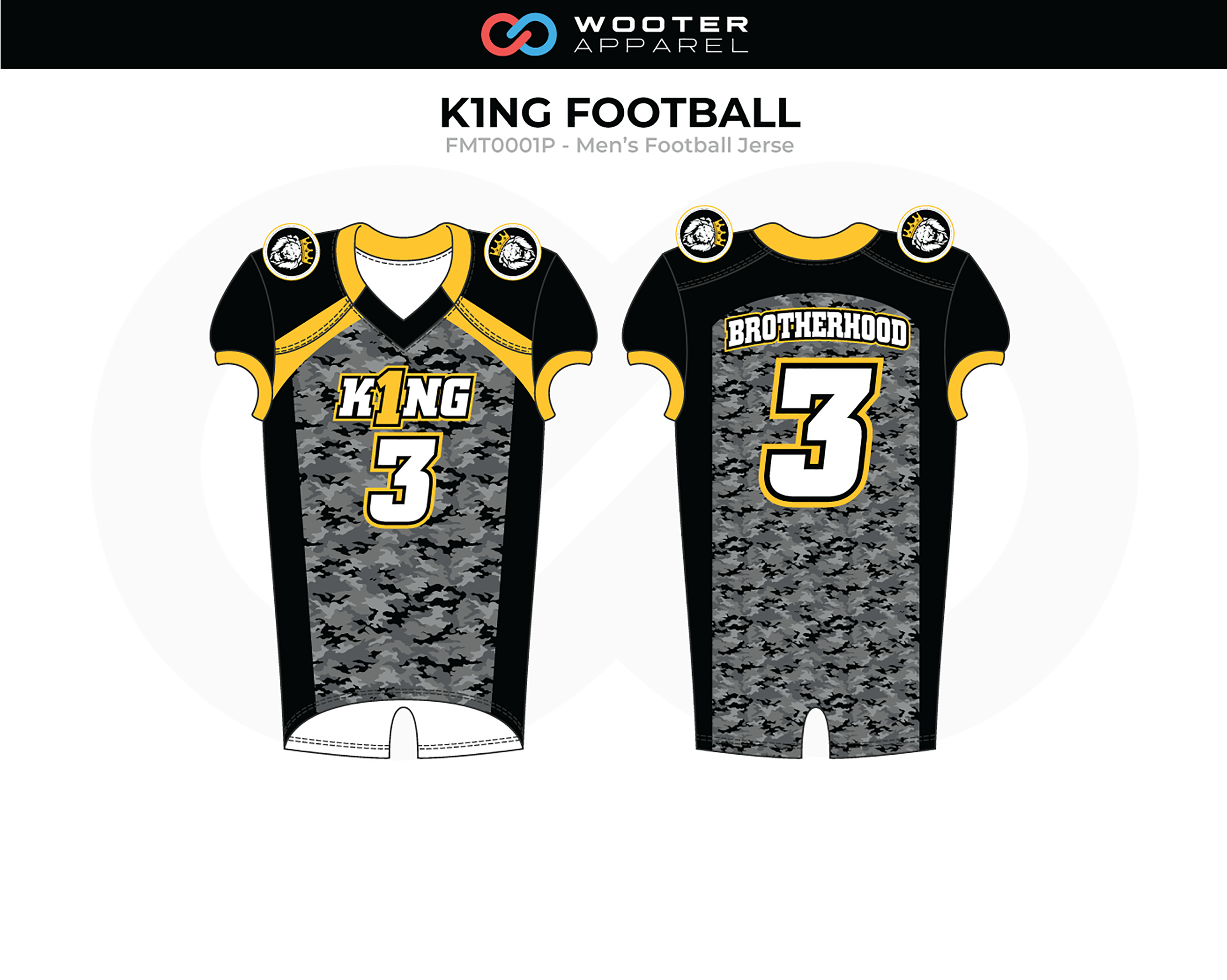 black and yellow football uniforms