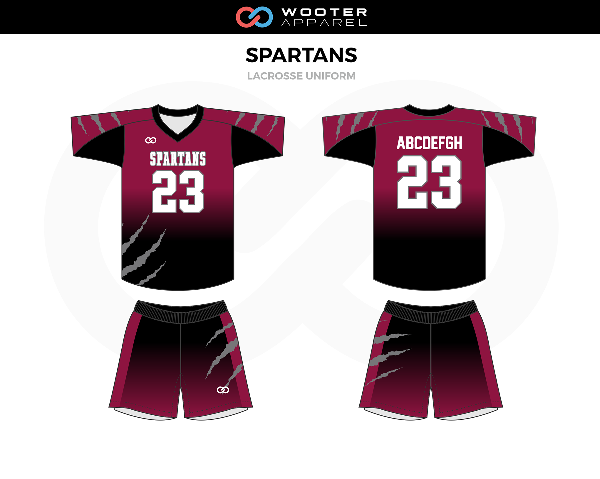 black and maroon jersey